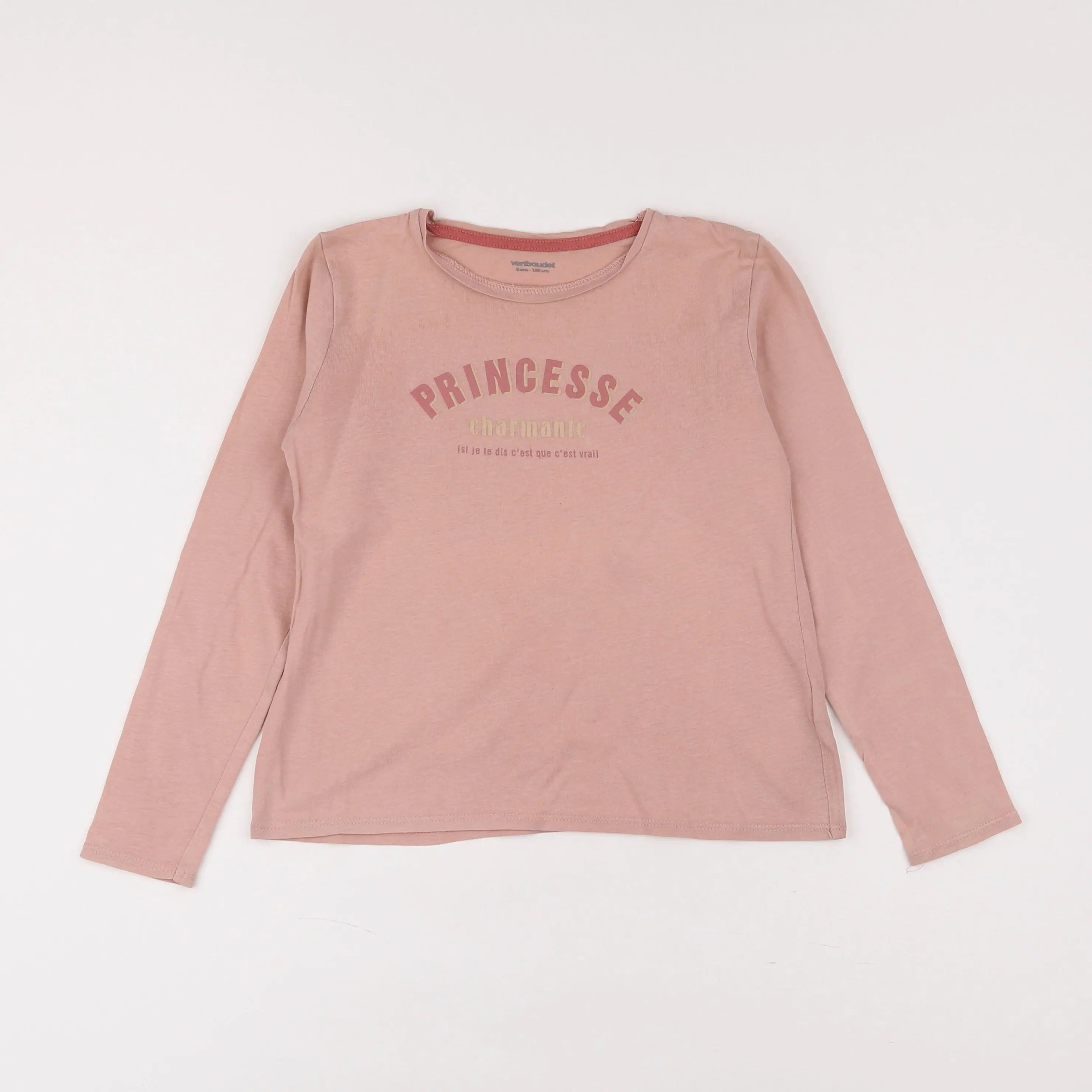 Vertbaudet - tee-shirt rose - 8 ans