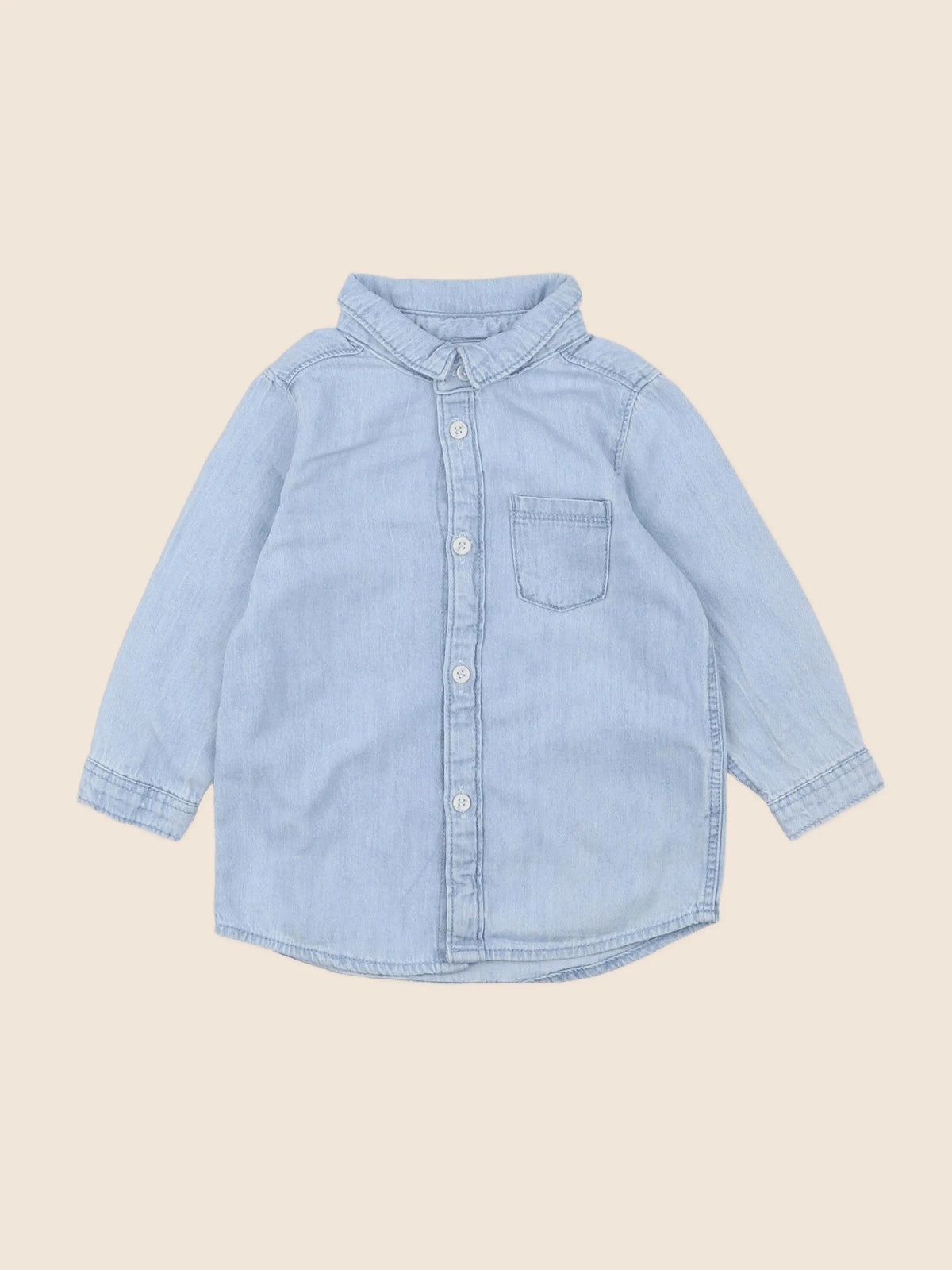 H&M - chemise bleu - 9/12 mois
