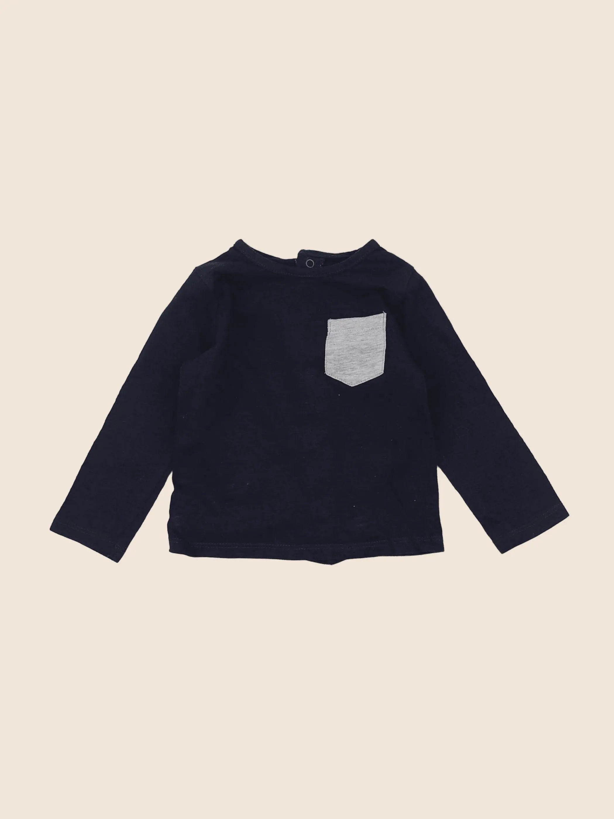 Vertbaudet - tee-shirt bleu - 6 mois