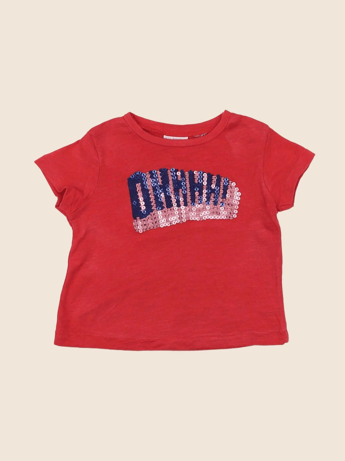 Zara - tee-shirt rouge - 6/9 mois