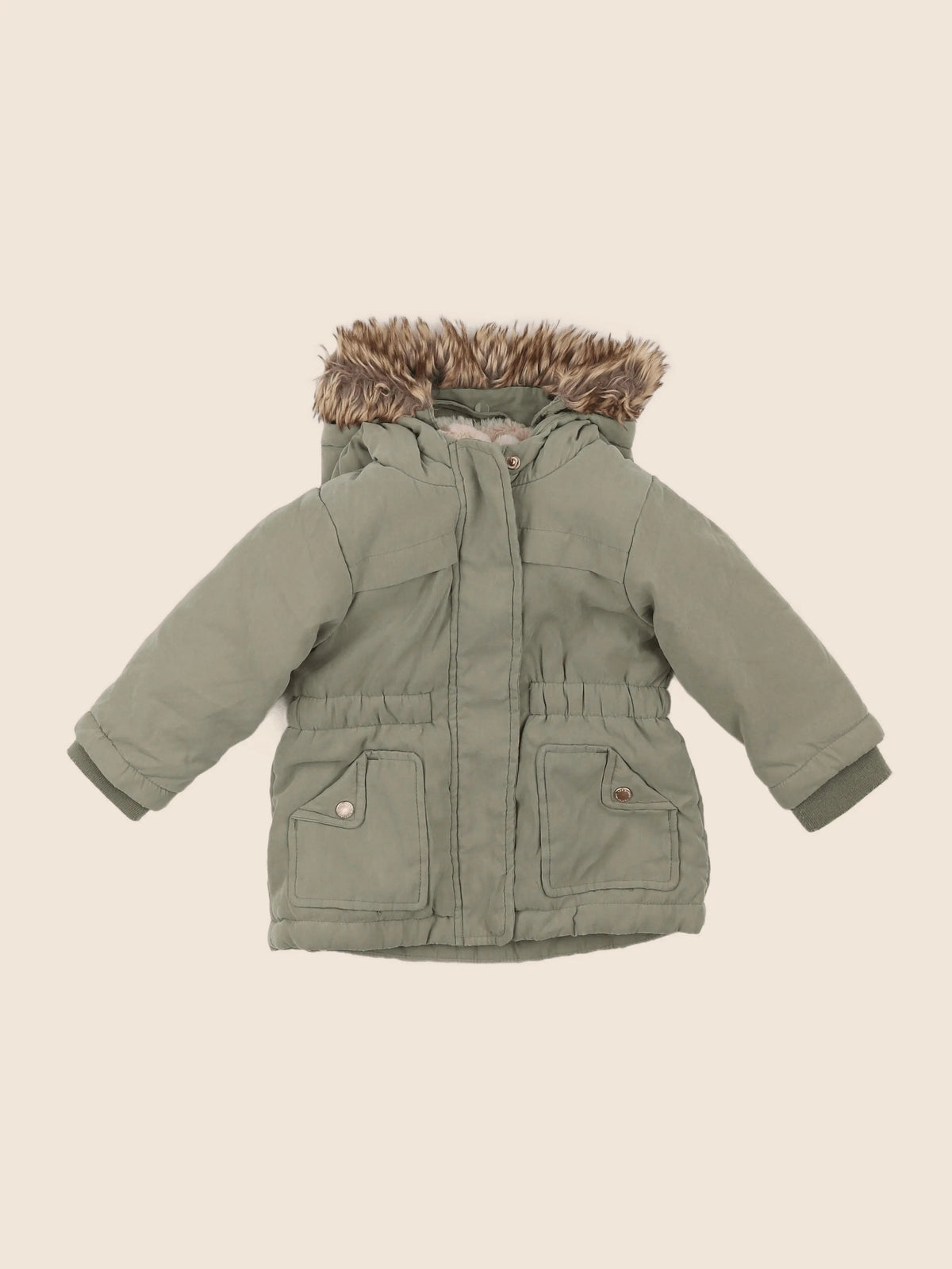 Vertbaudet - parka vert - 12 mois