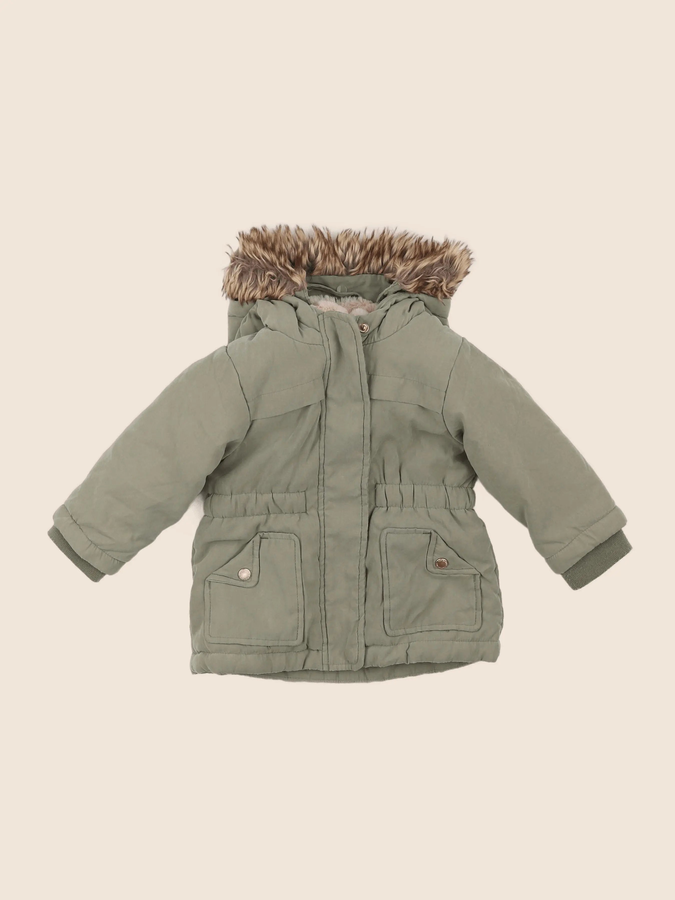 Vertbaudet - parka vert - 12 mois