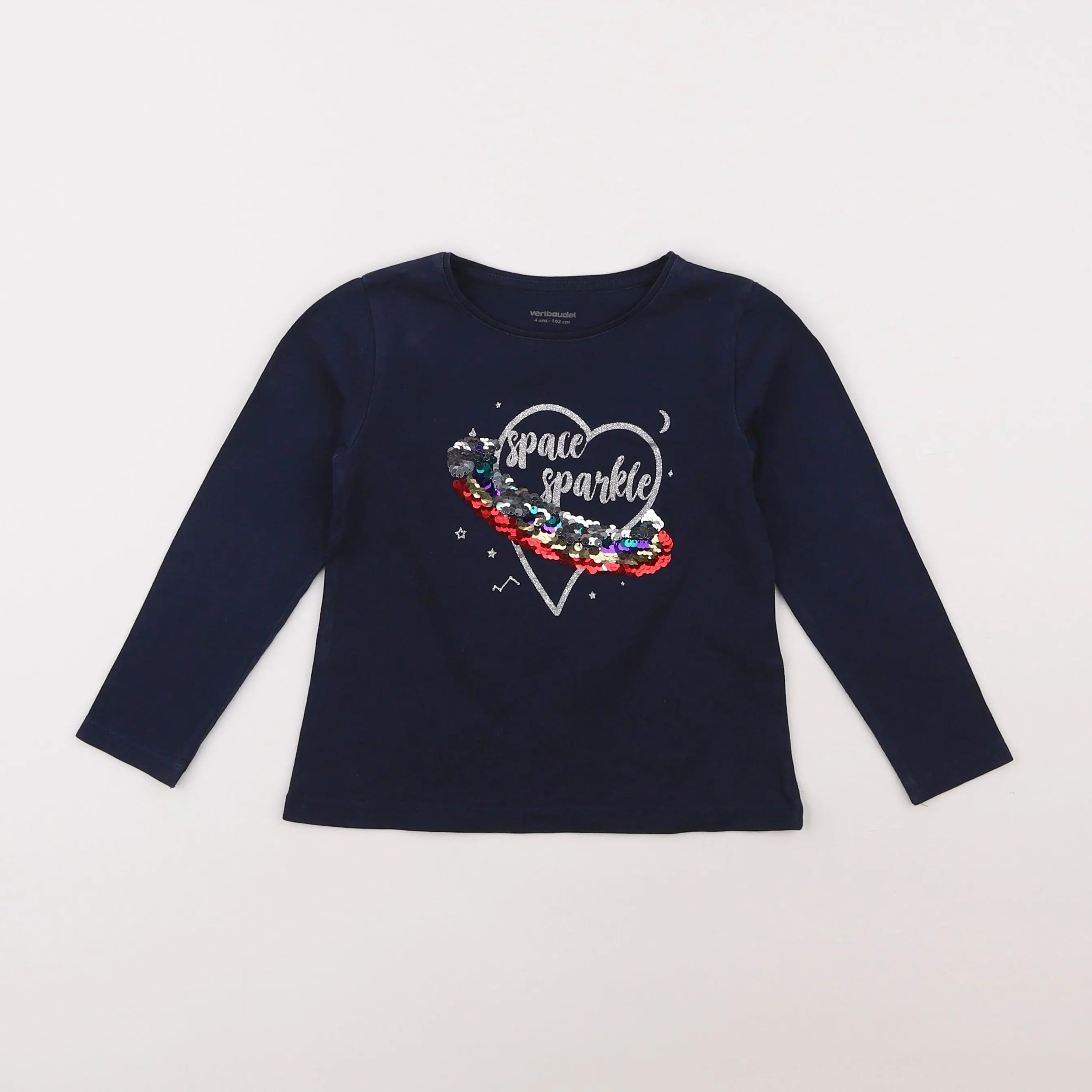 Vertbaudet - tee-shirt bleu - 4 ans