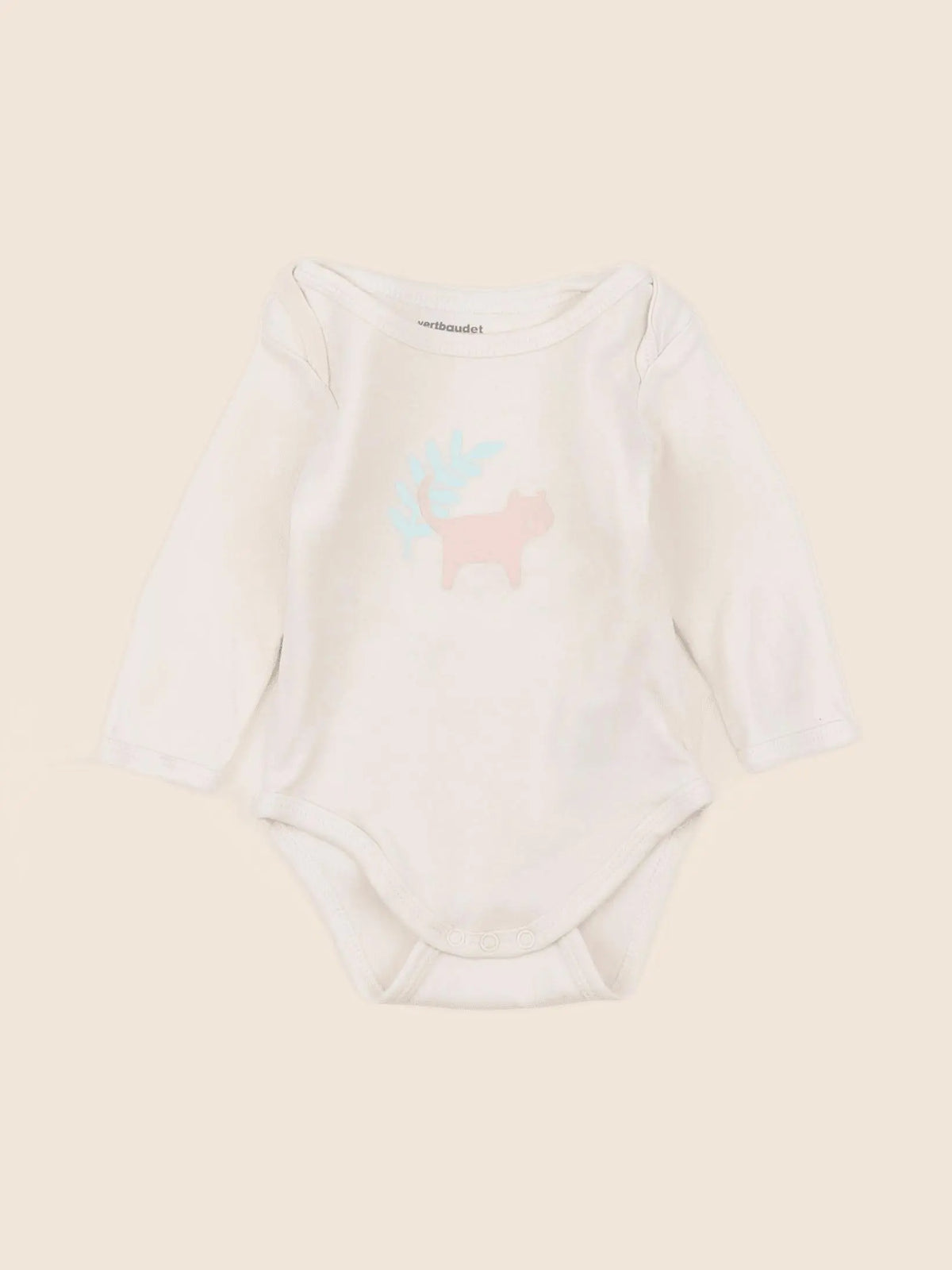 Vertbaudet - body beige - 3 mois