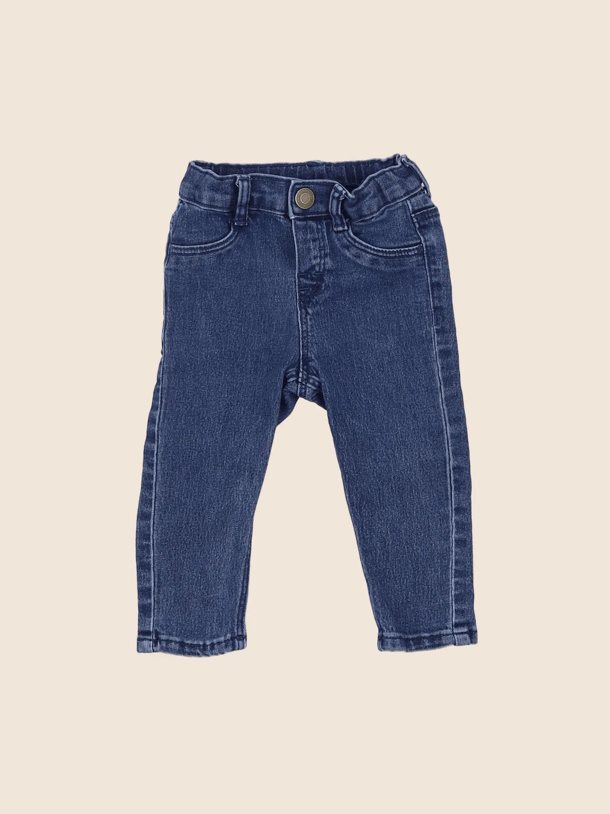H&M - jegging bleu - 6/9 mois