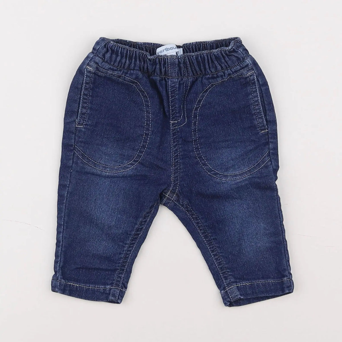 Vertbaudet - pantalon bleu - 3 mois