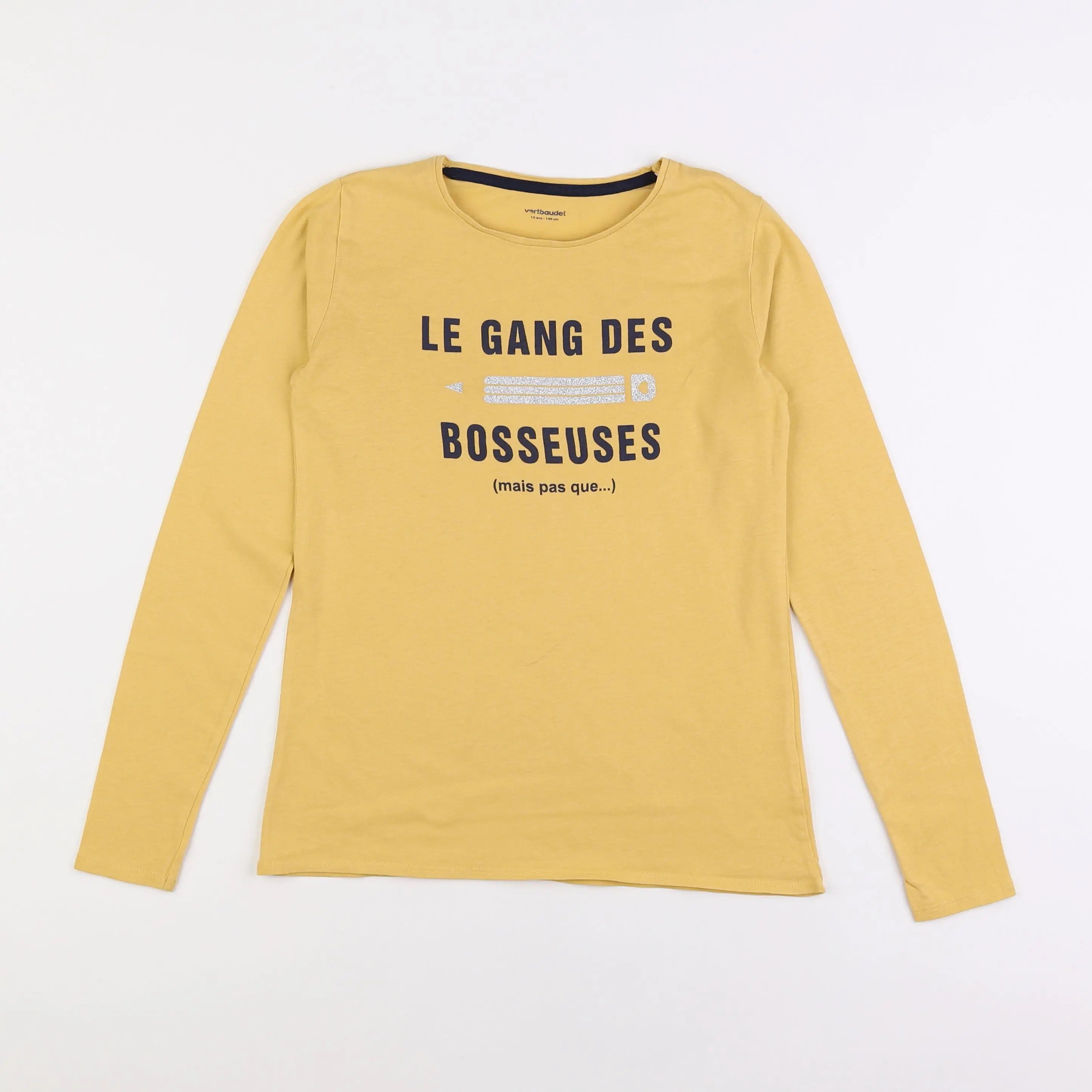 Vertbaudet - tee-shirt jaune - 10 ans