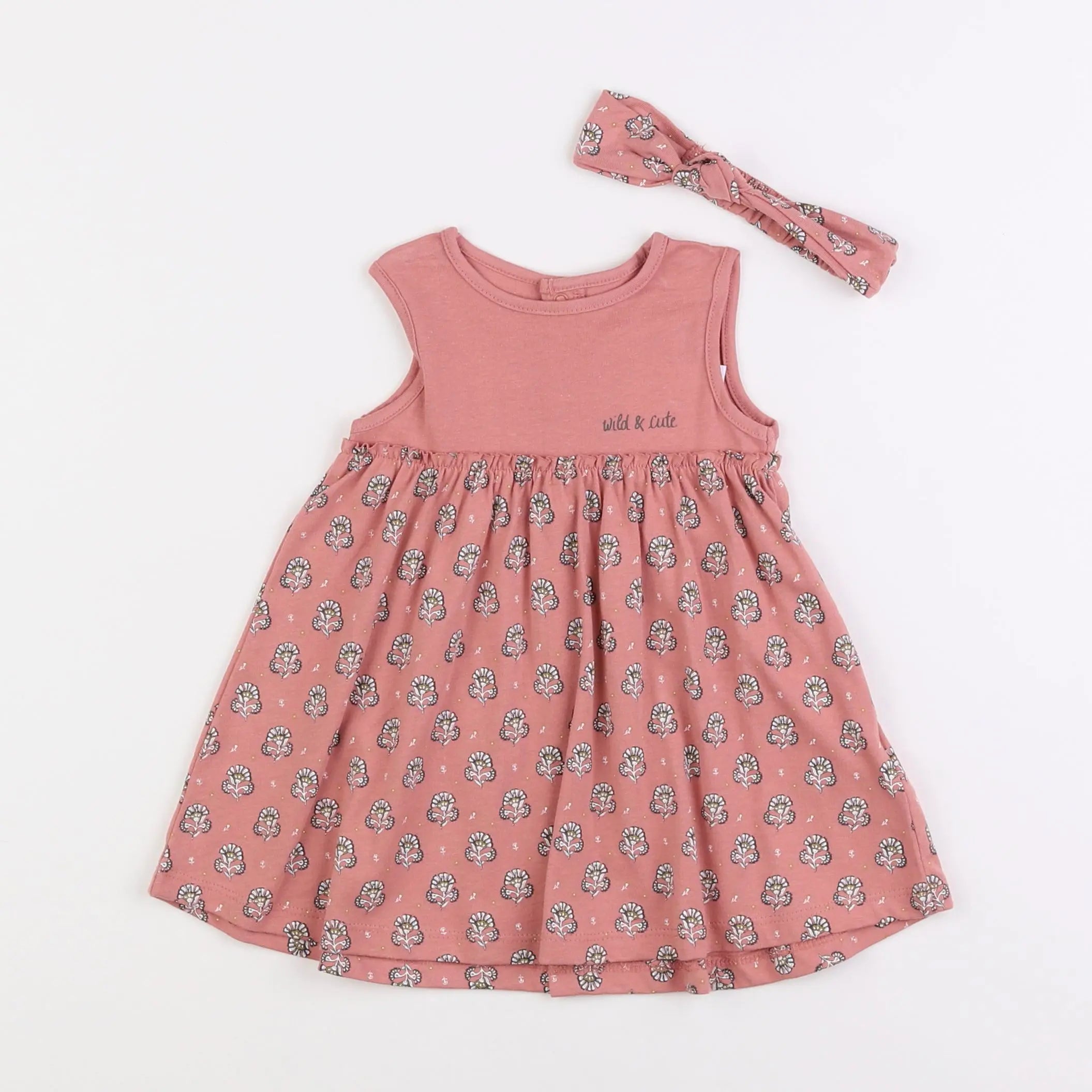 Vertbaudet - robe rose - 6 mois