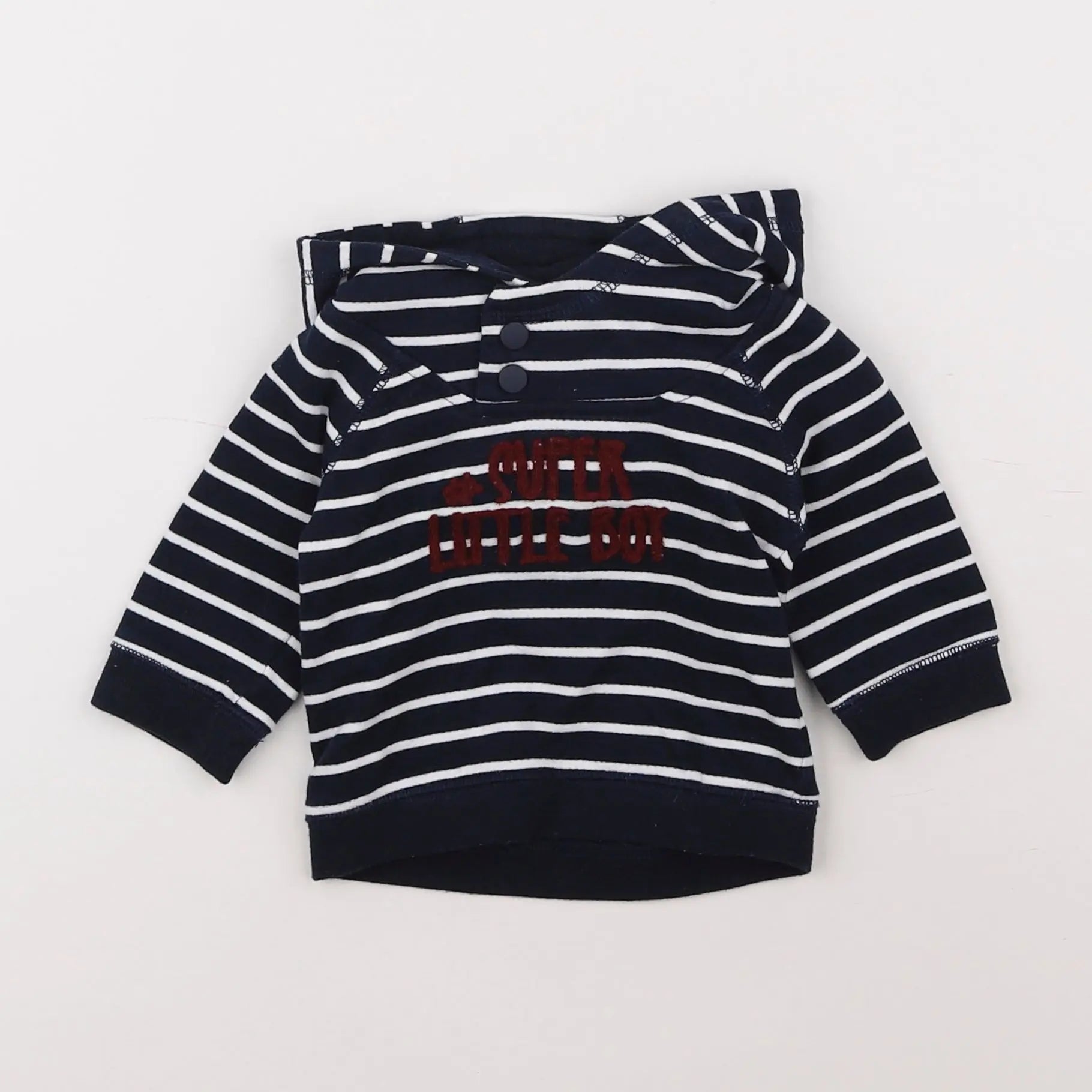 Vertbaudet - sweat bleu - 3 mois