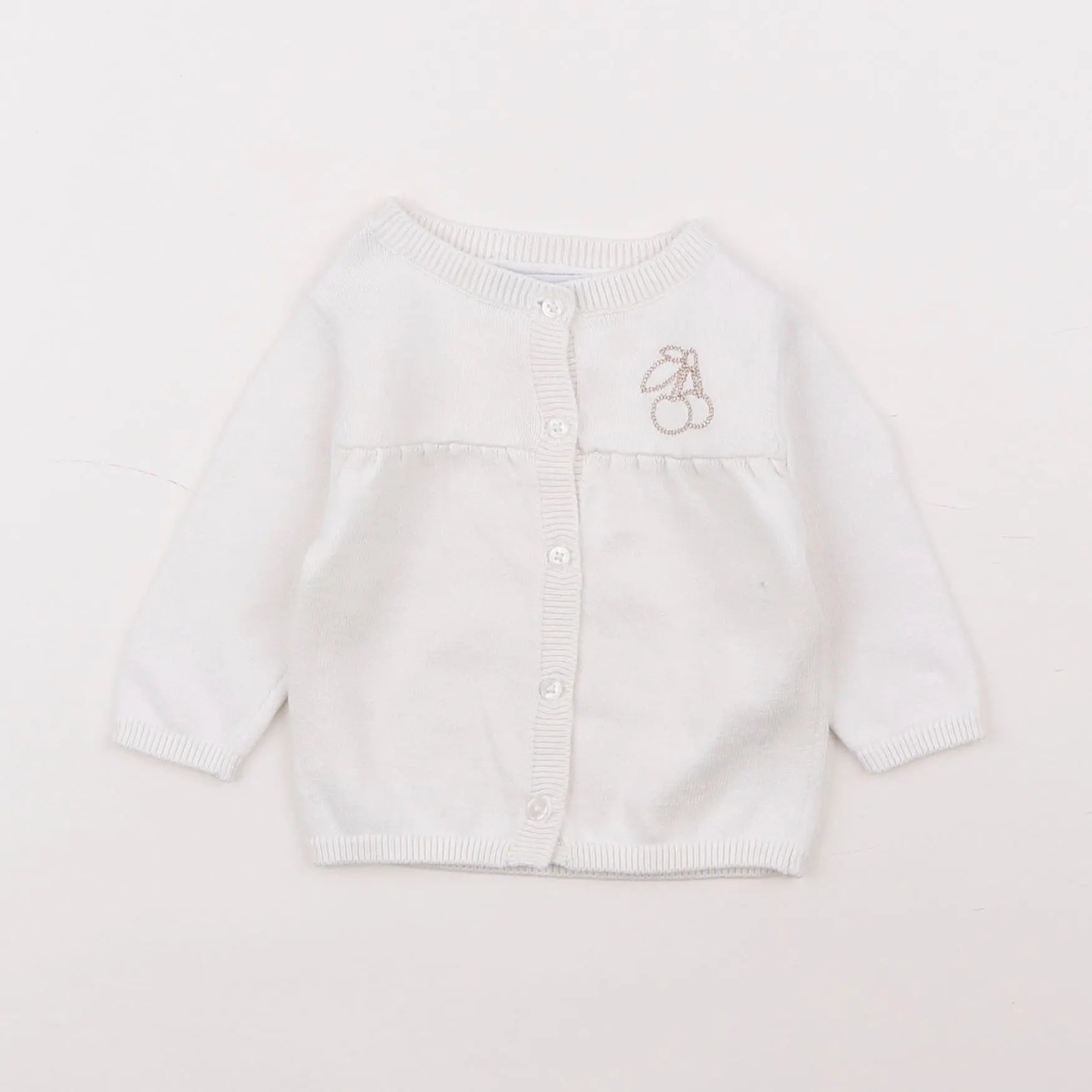 Vertbaudet - gilet blanc - 3 mois