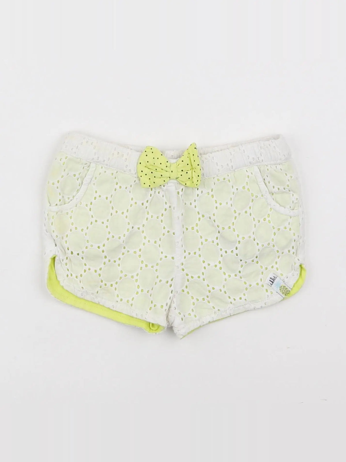 IKKS - short blanc, jaune - 6 mois