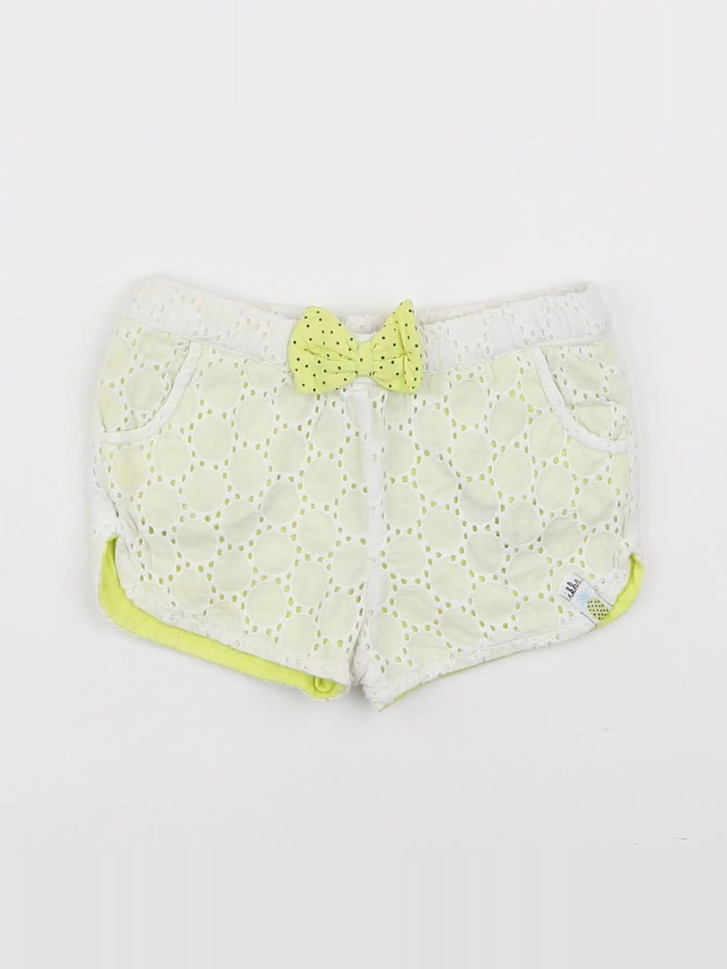 IKKS - short blanc, jaune - 6 mois