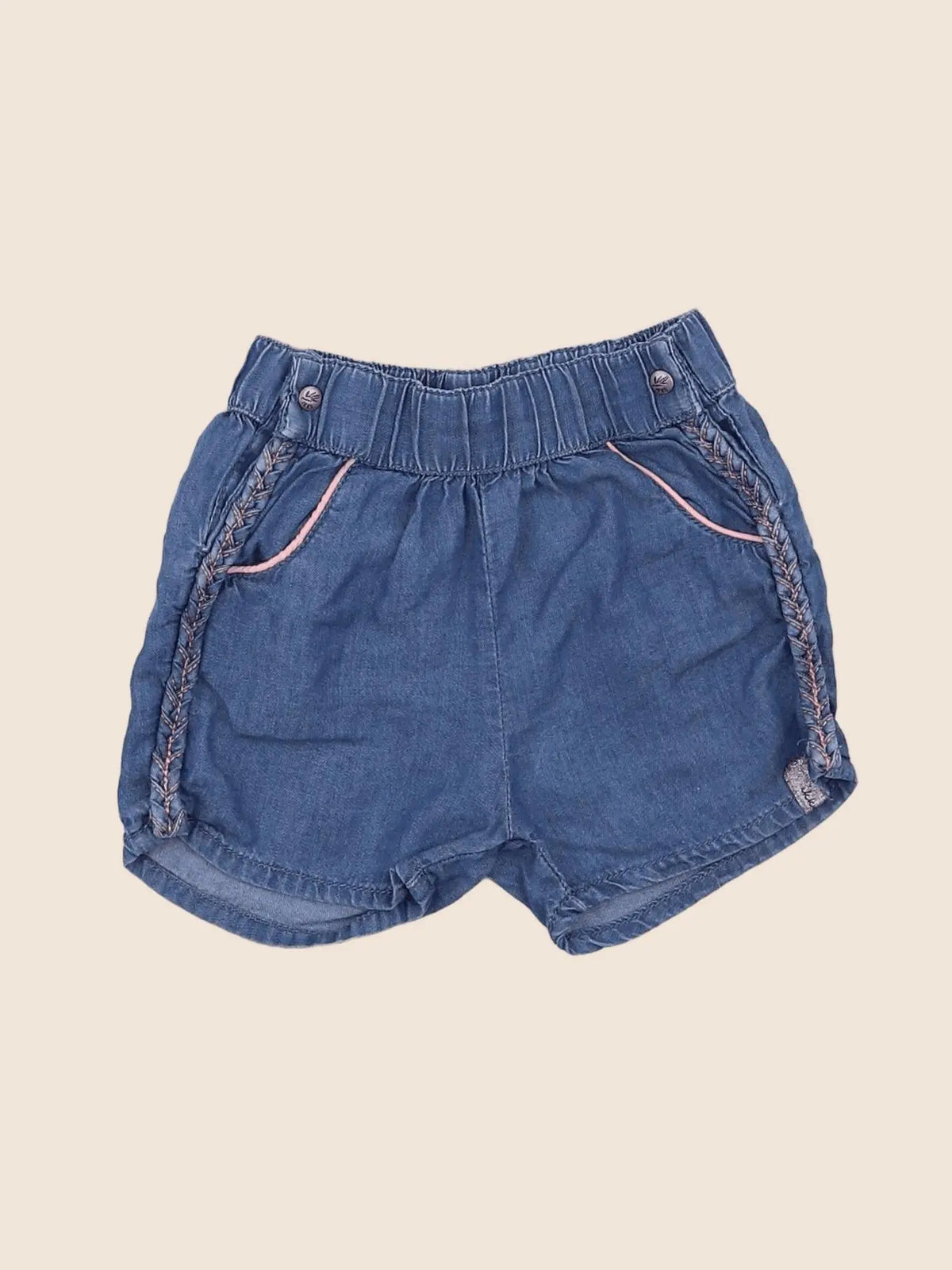 IKKS - short bleu - 6 mois