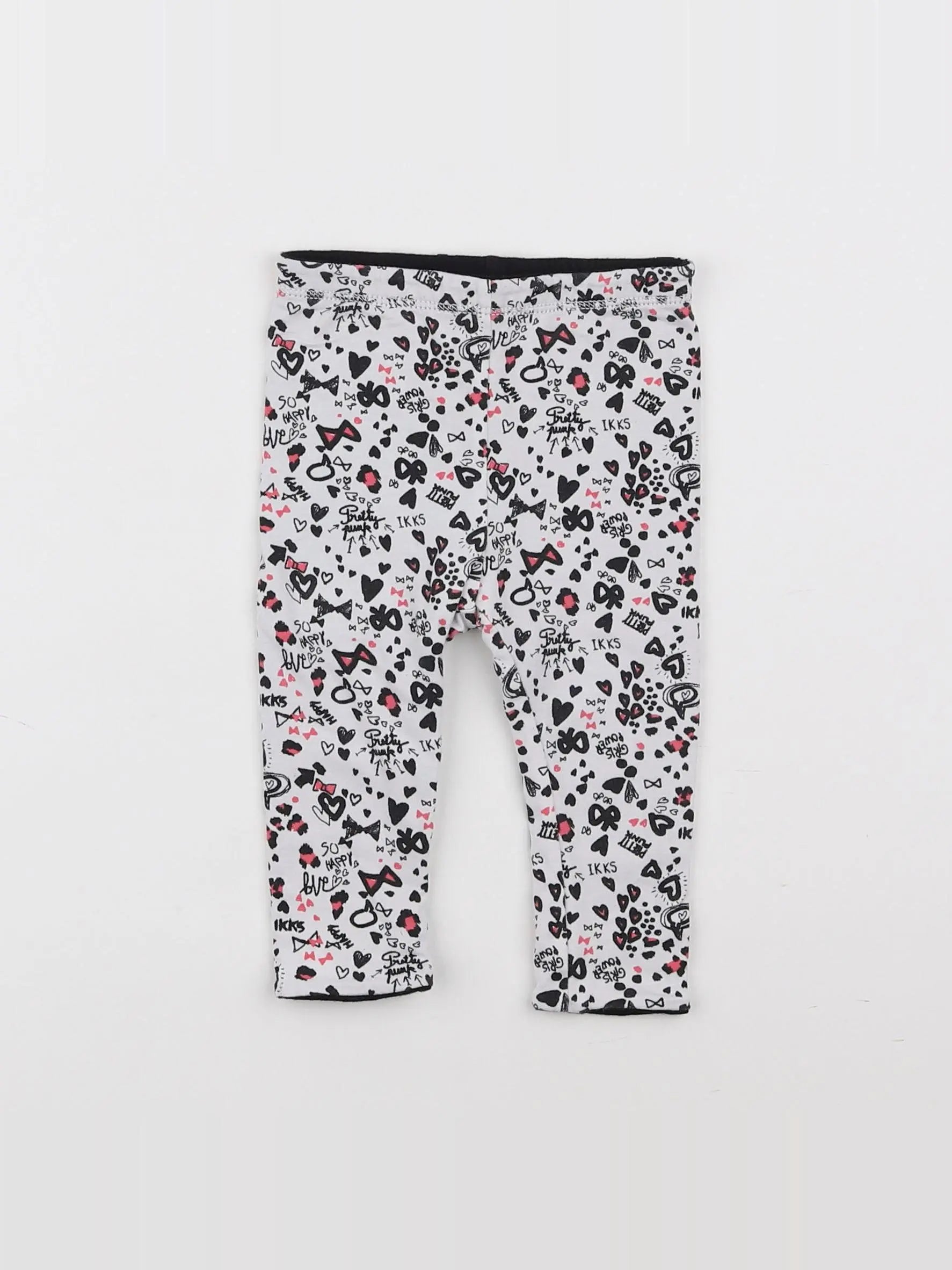 IKKS - legging noir, blanc - 6 mois