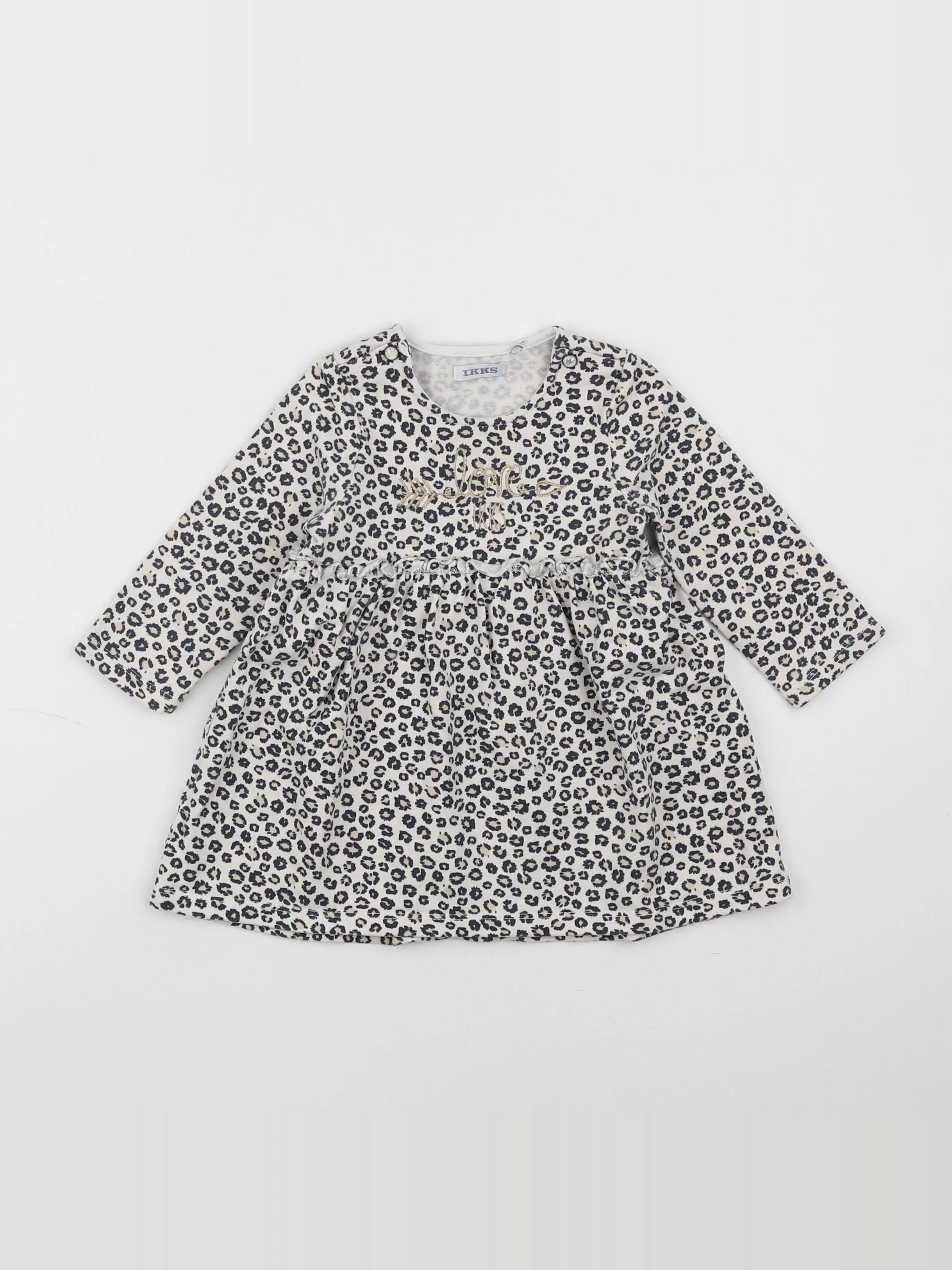 IKKS - robe beige, noir - 12 mois