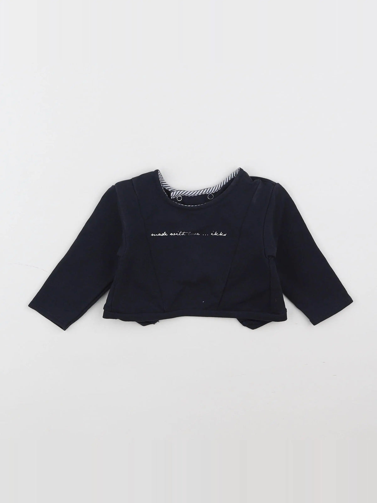 IKKS - sweat bleu - 6 mois
