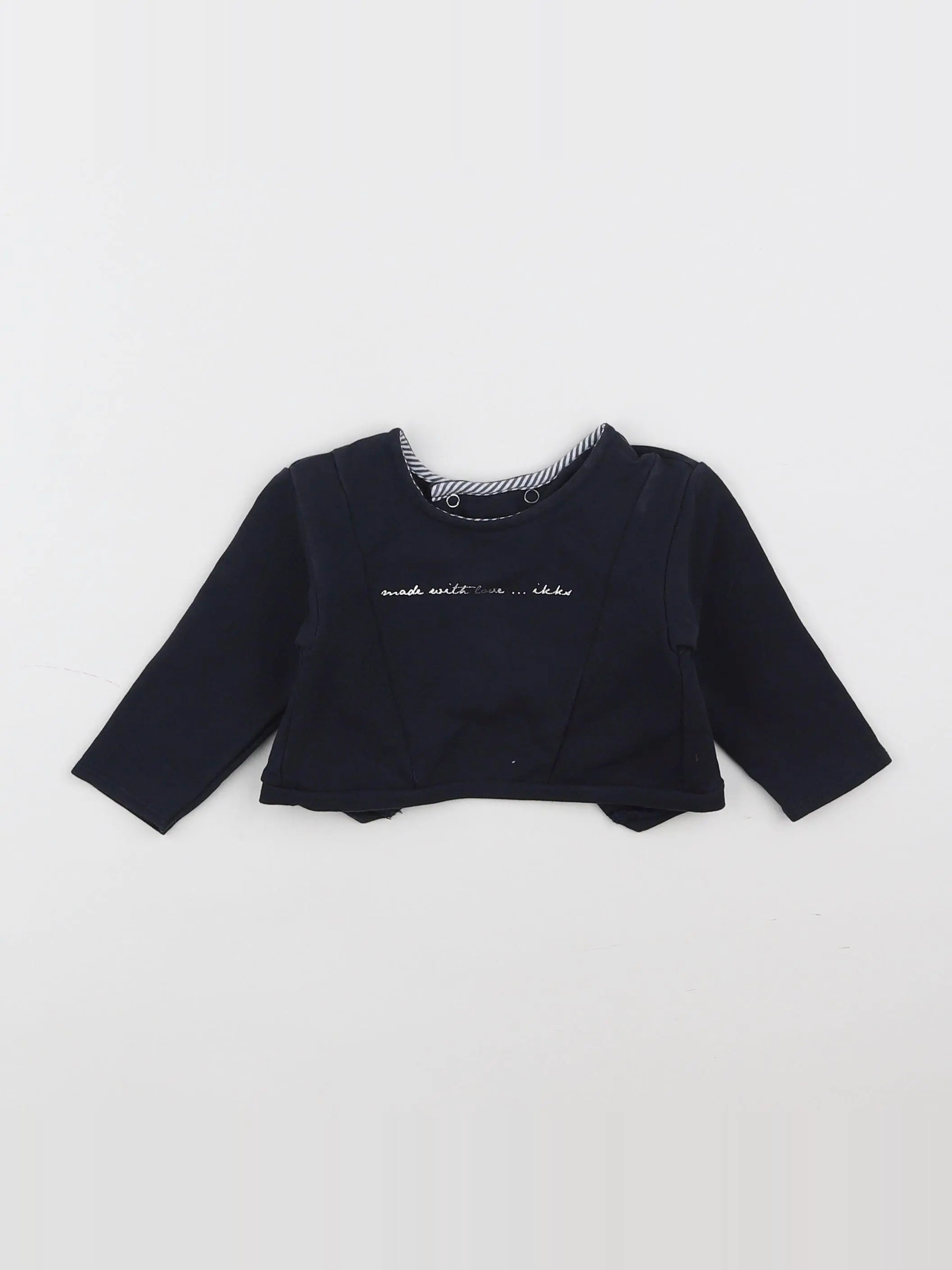 IKKS - sweat bleu - 6 mois