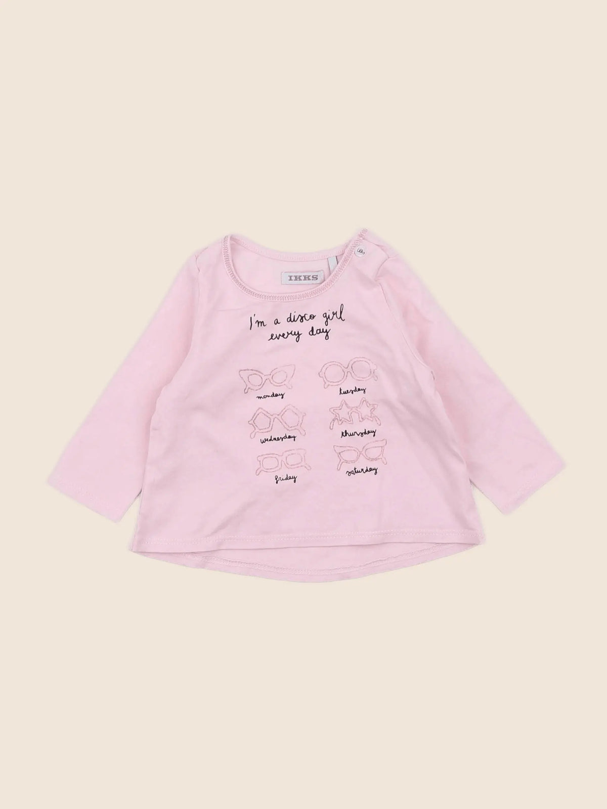 IKKS - tee-shirt rose - 3 mois