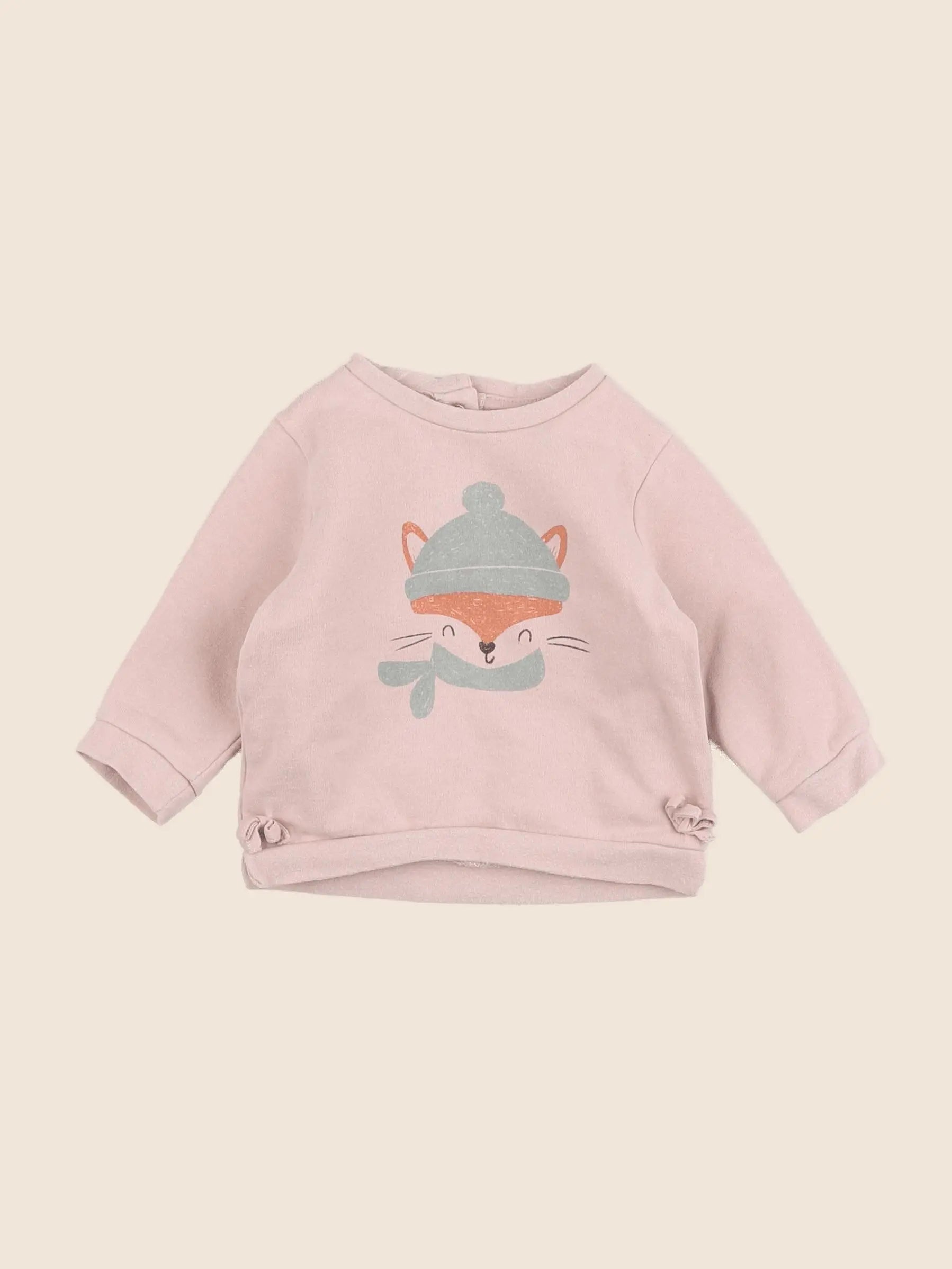 Vertbaudet - sweat rose - 6 mois