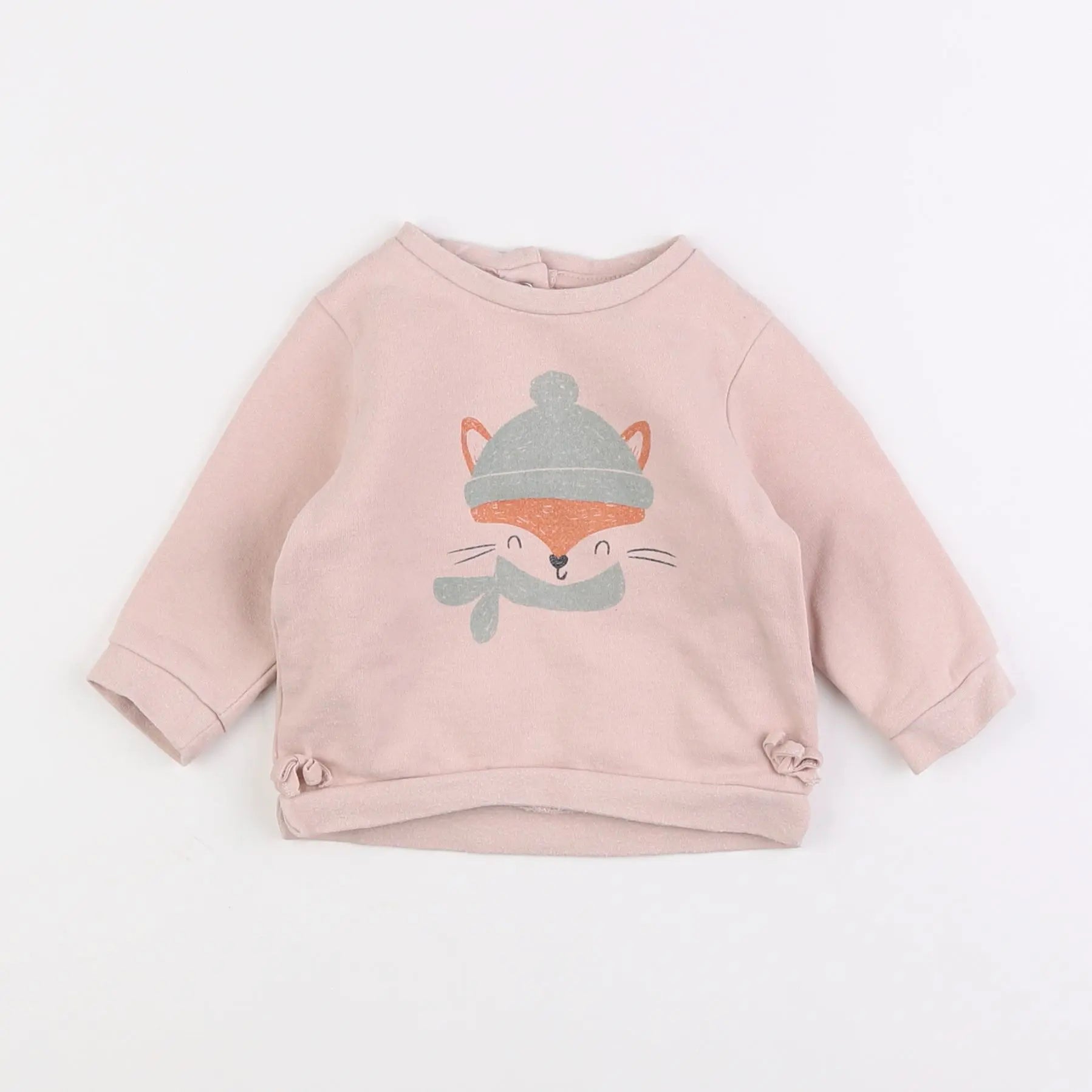 Vertbaudet - sweat rose - 6 mois