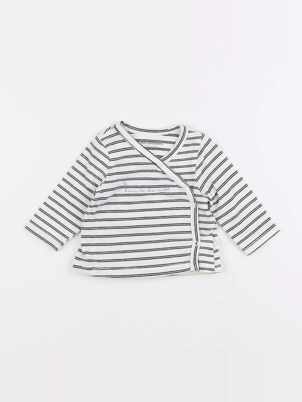 Vertbaudet - tee-shirt blanc - 3 mois