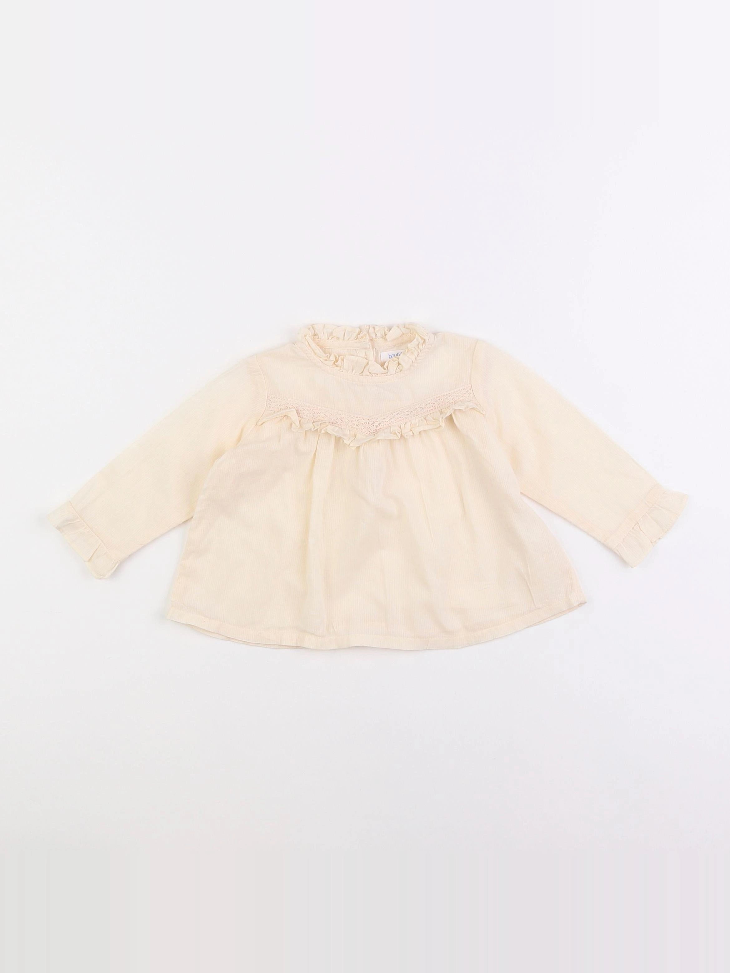 Boutchou - blouse beige - 6 mois