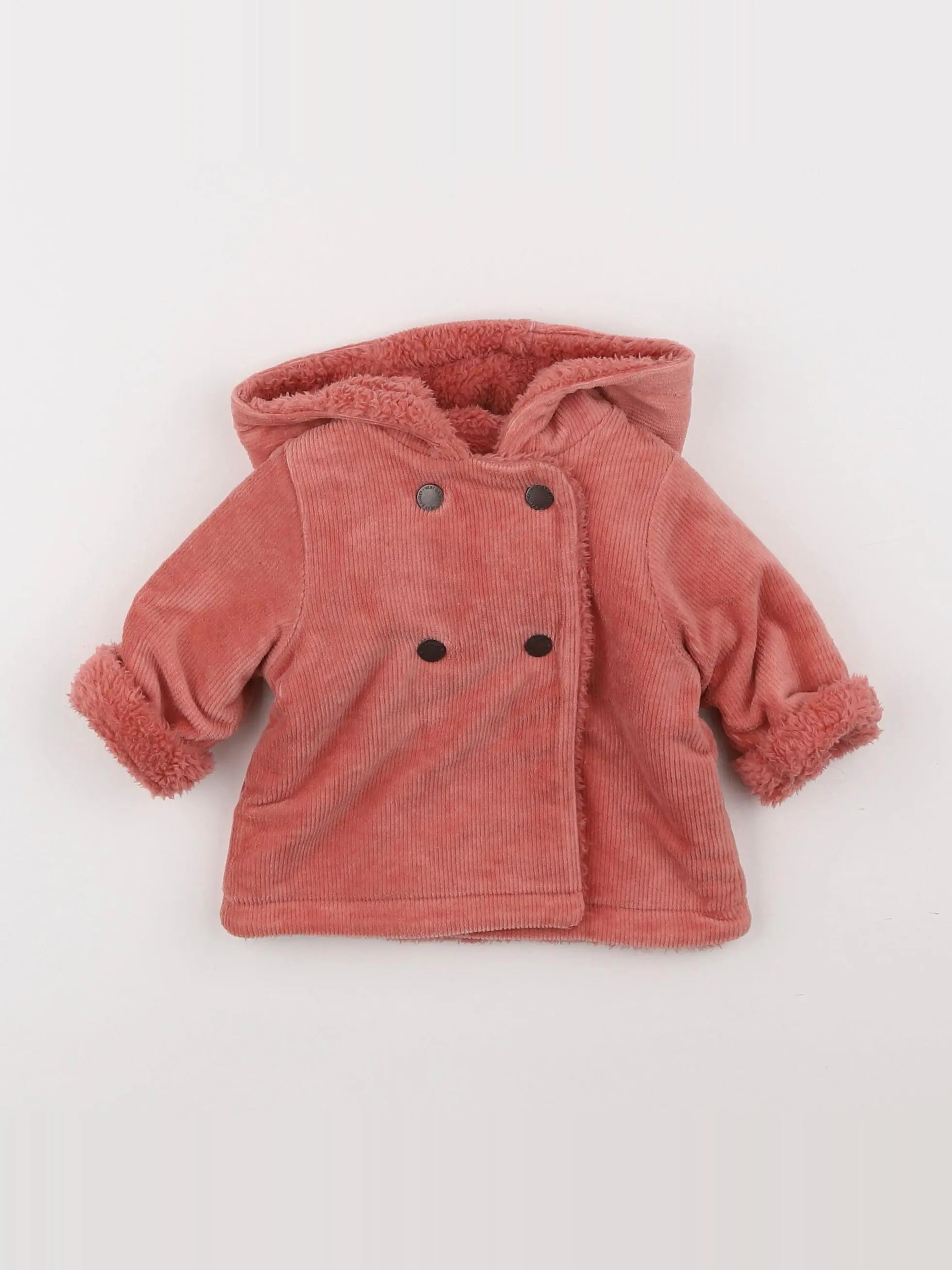 Vertbaudet - manteau rose - 3 mois
