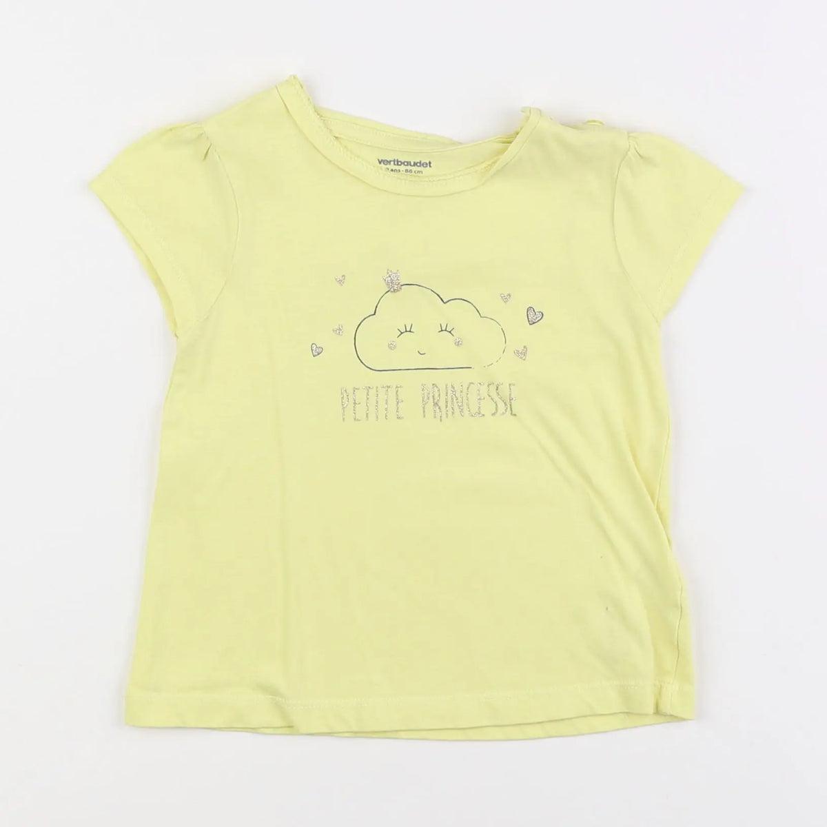 Vertbaudet - tee-shirt jaune - 2 ans