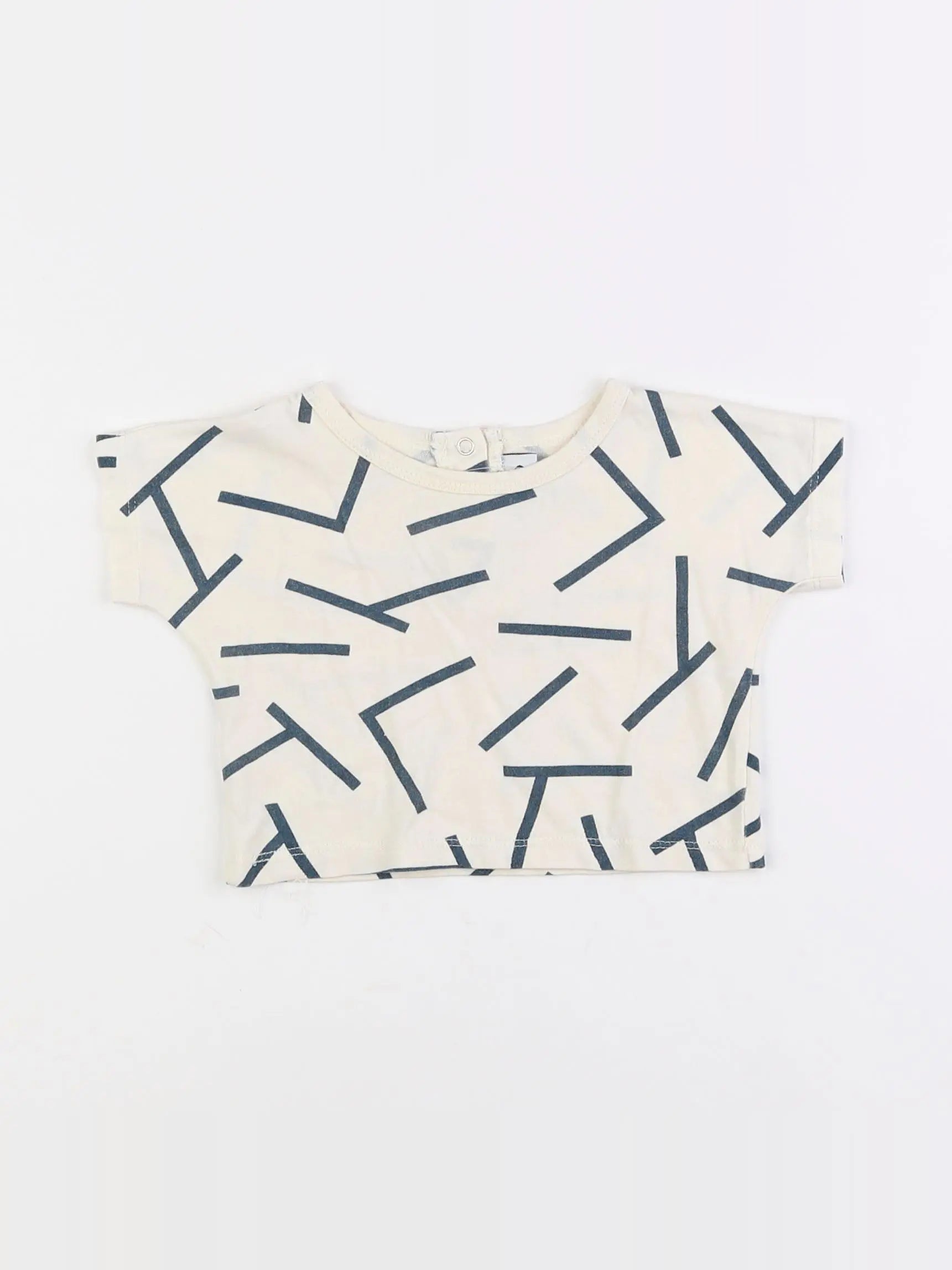 Loup - tee-shirt beige - 6 mois