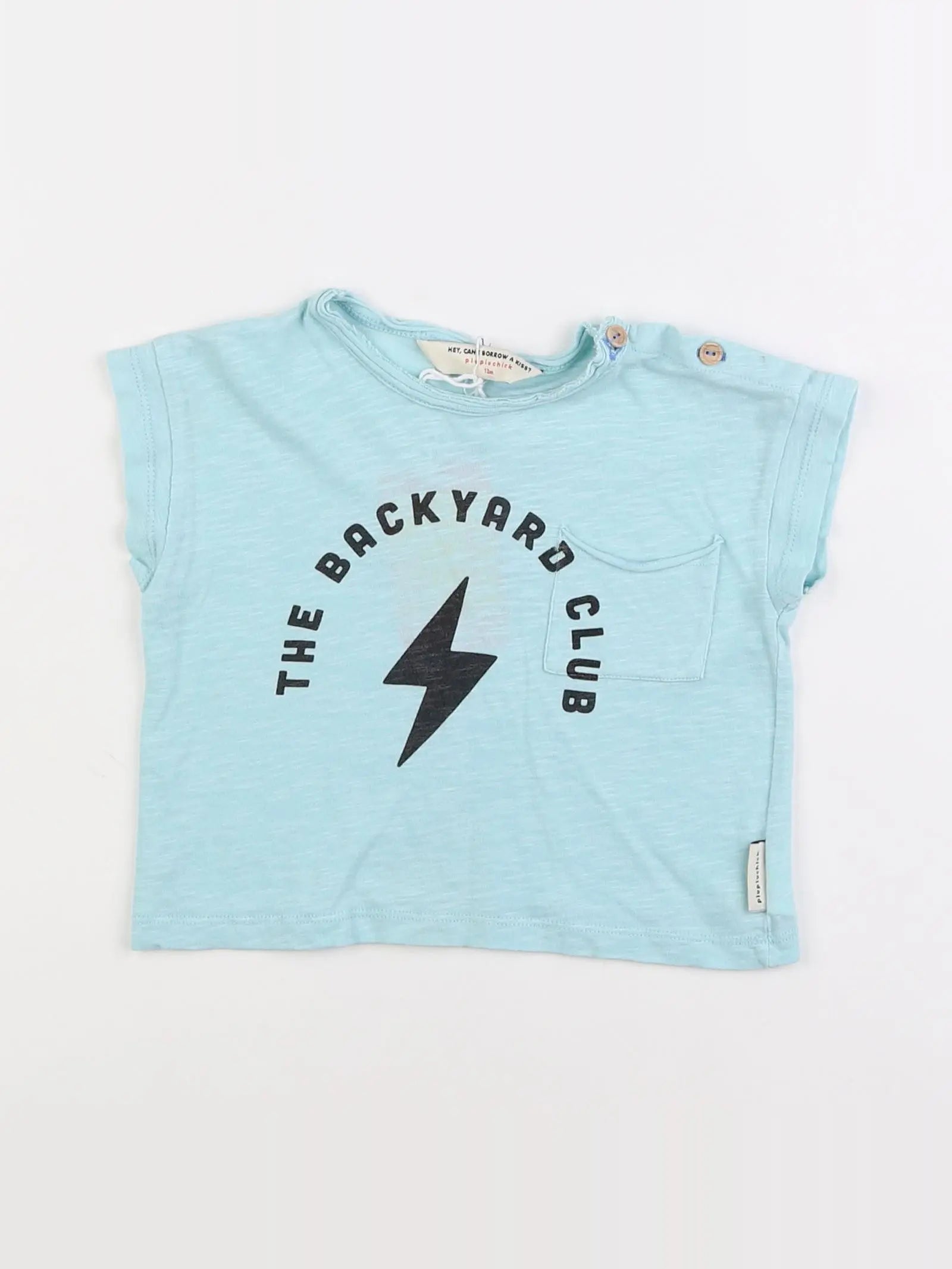 Piupiuchick - tee-shirt bleu - 12 mois