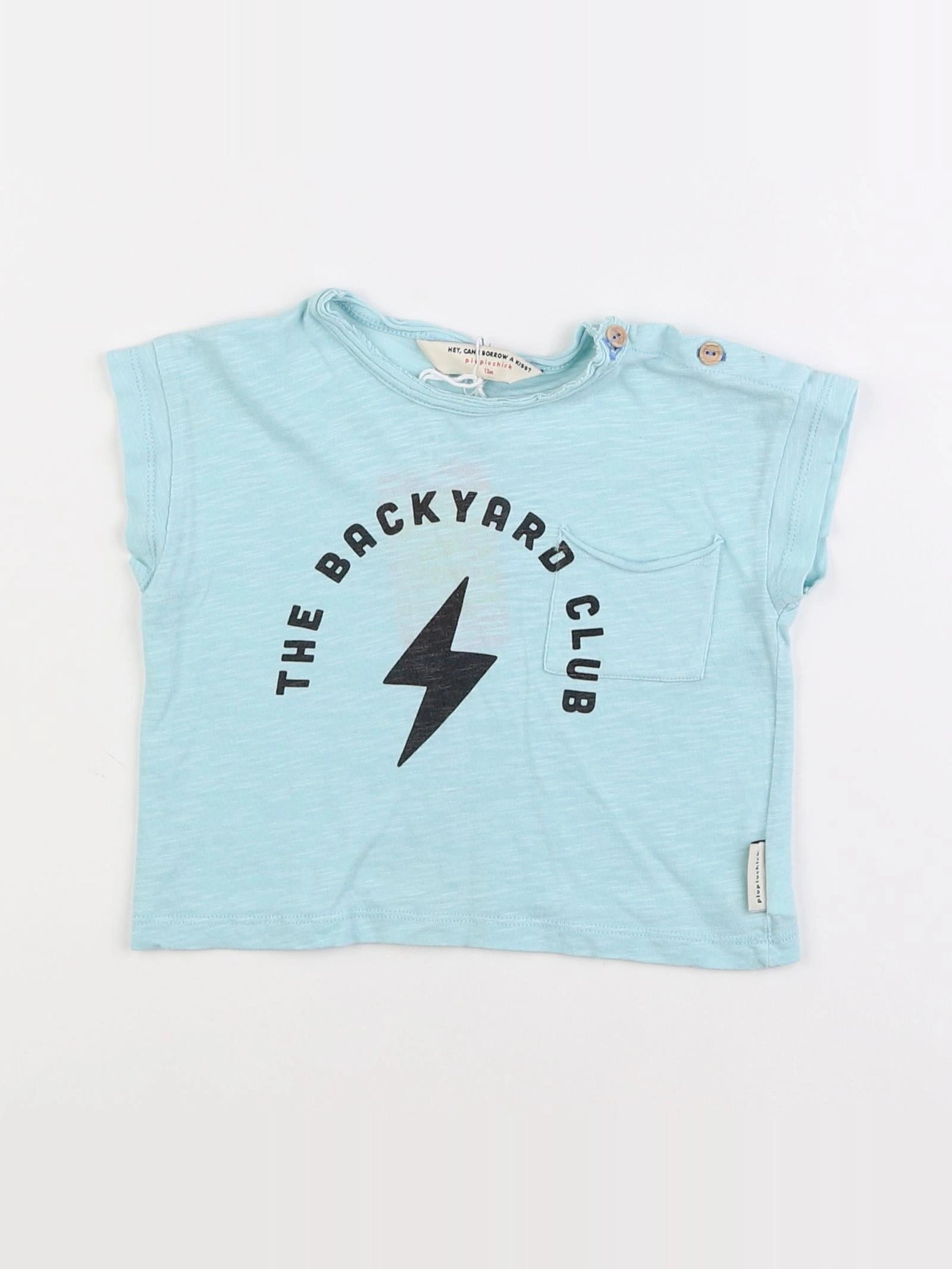 Piupiuchick - tee-shirt bleu - 12 mois