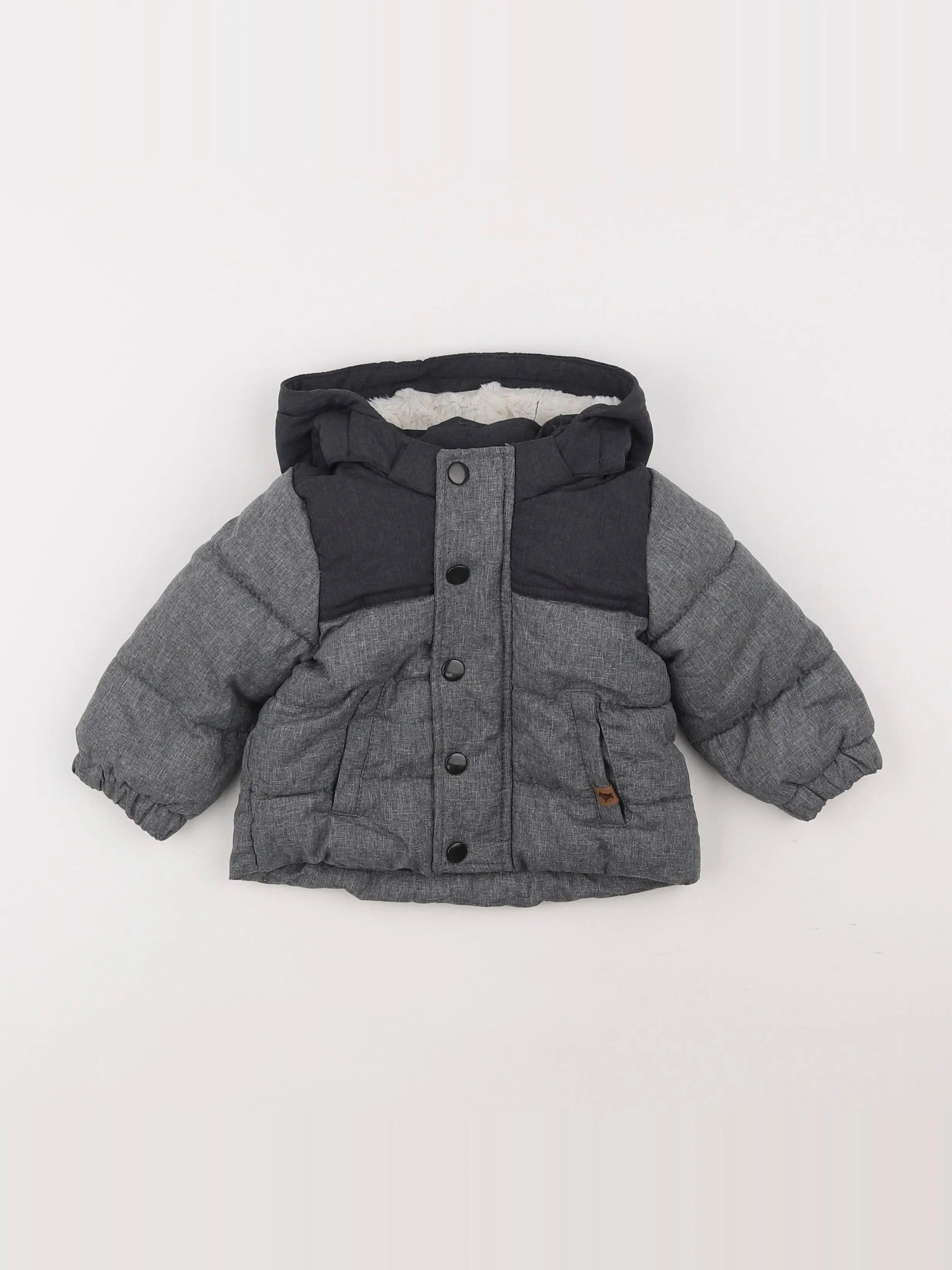 H&M - doudoune gris - 6 mois