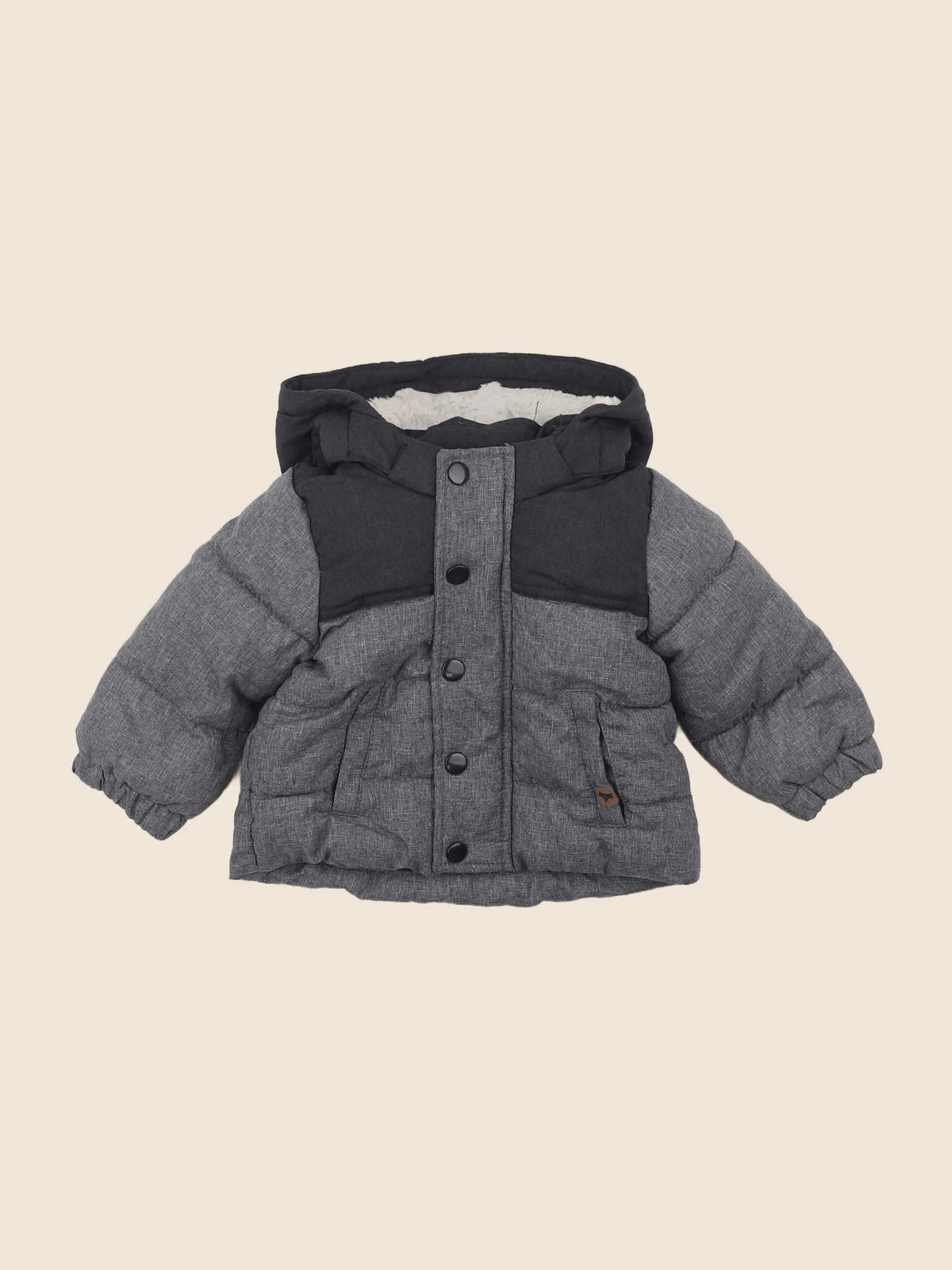 H&M - doudoune gris - 6 mois
