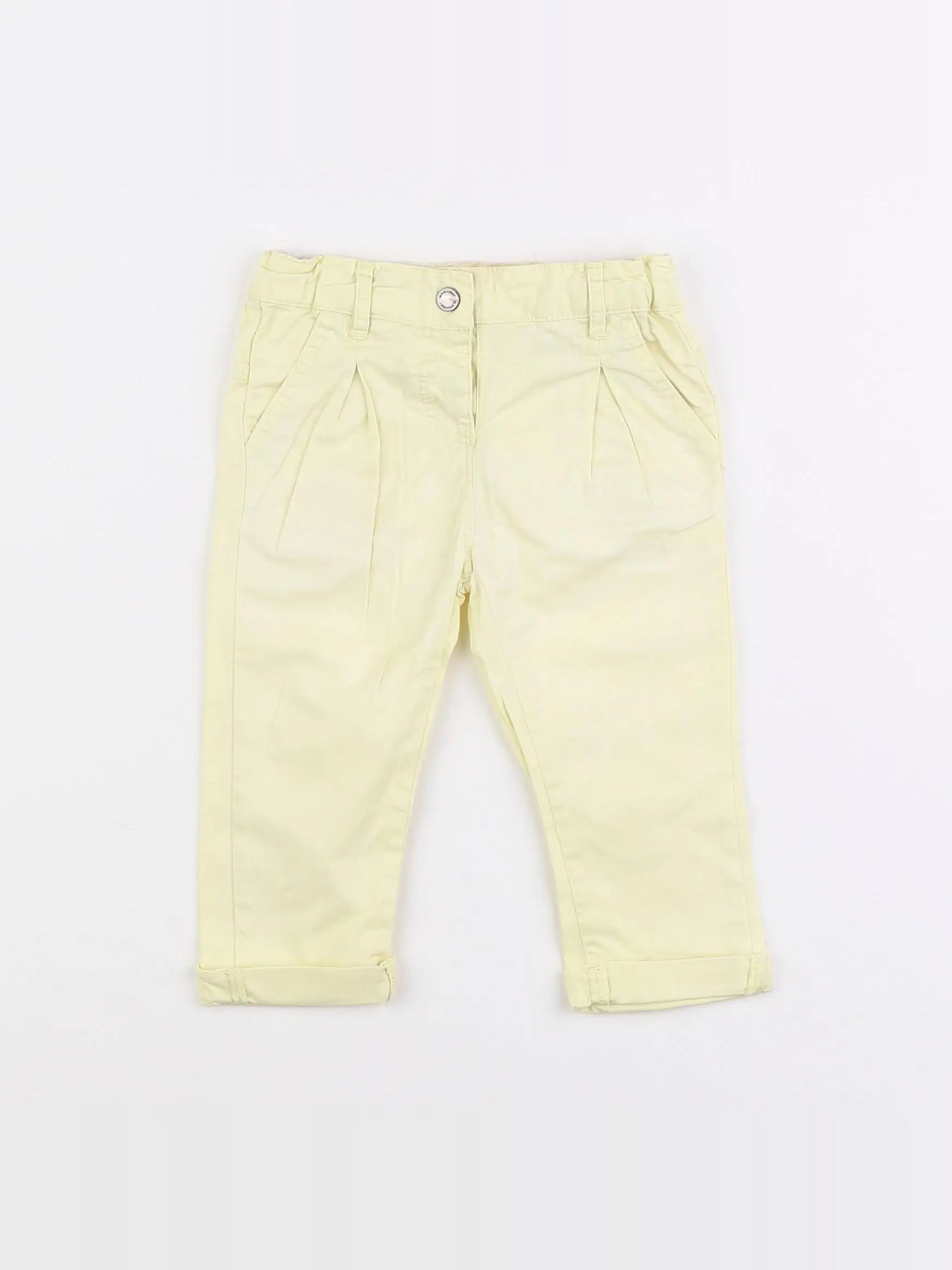 Vertbaudet - pantalon jaune - 9 mois