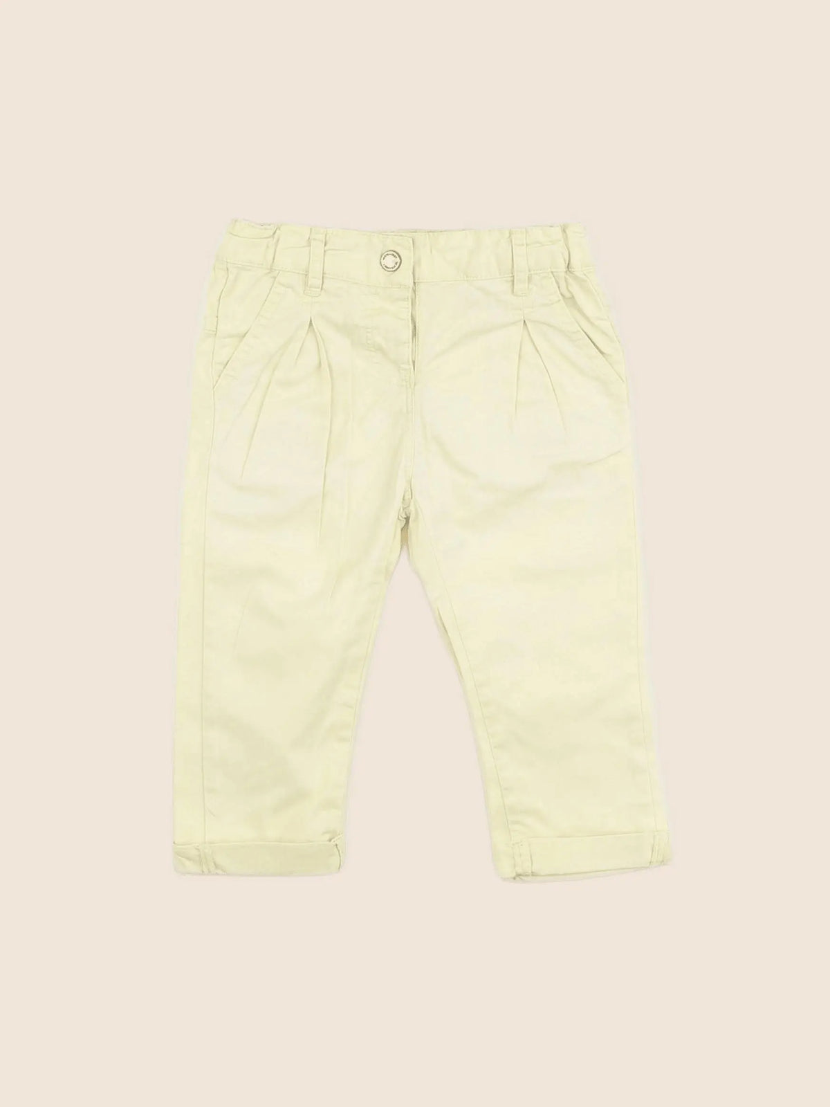 Vertbaudet - pantalon jaune - 9 mois