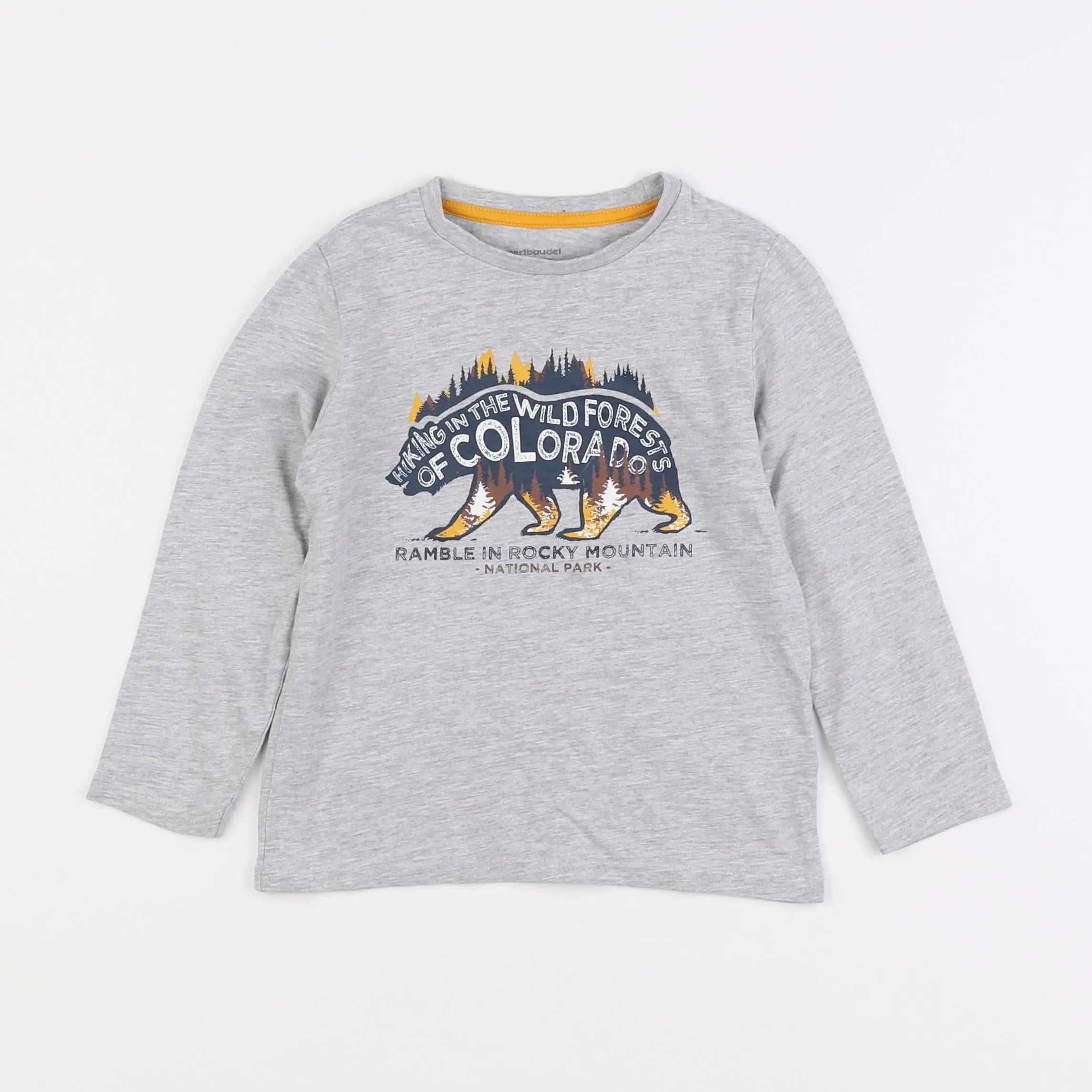 Vertbaudet - tee-shirt gris - 5 ans