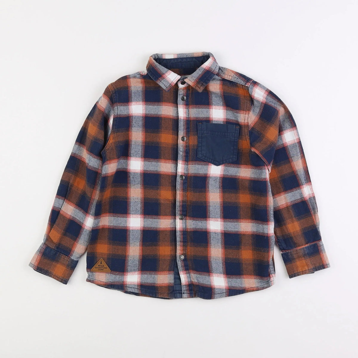 Vertbaudet - chemise marron - 8 ans