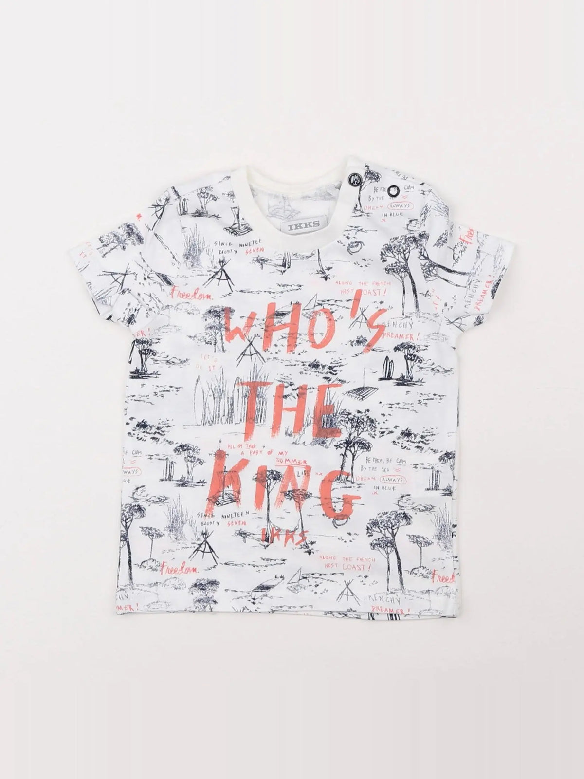 IKKS - tee-shirt blanc - 6 mois