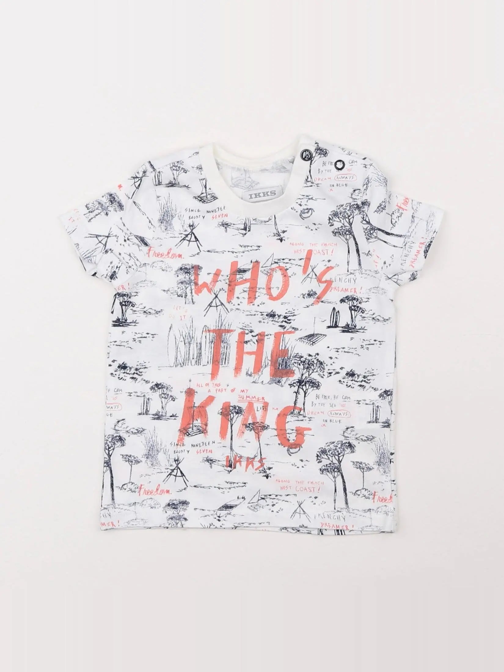 IKKS - tee-shirt blanc - 6 mois
