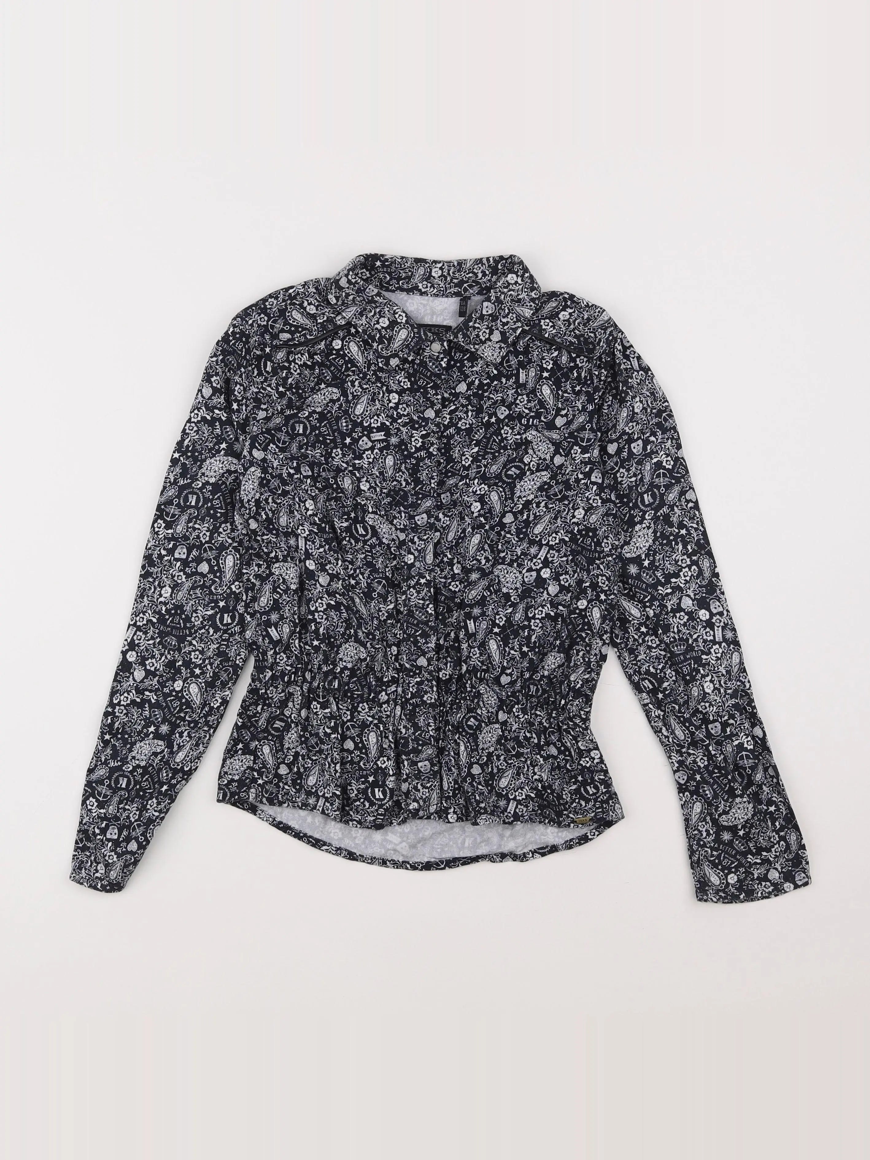 IKKS - blouse noir, blanc - 8 ans