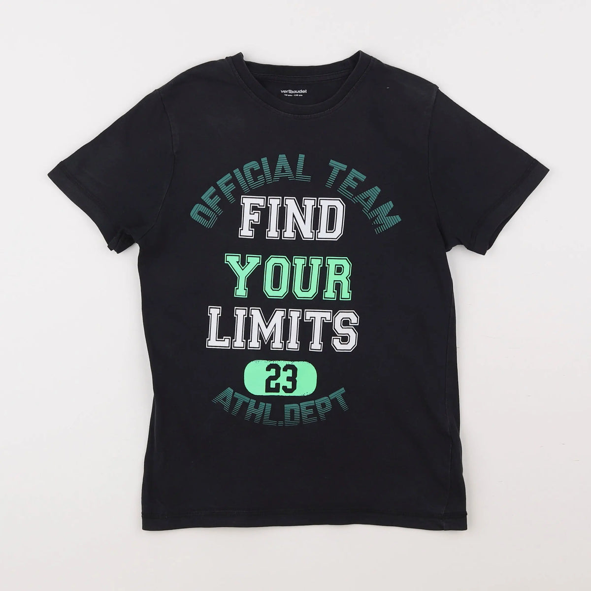 Vertbaudet - tee-shirt noir, vert - 10 ans