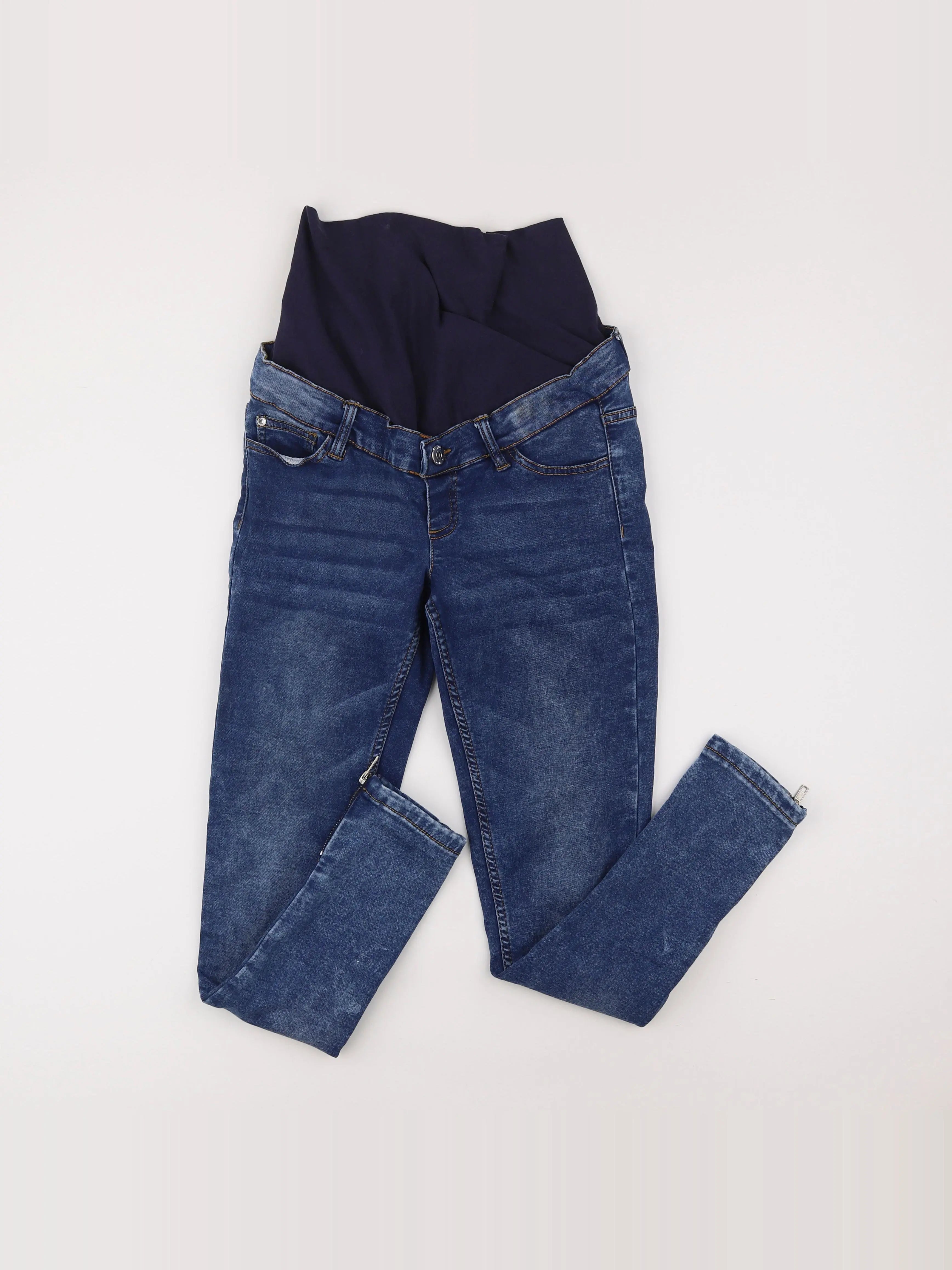 La Halle - jean grossesse bleu - 36