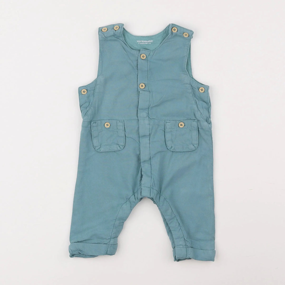 Vertbaudet - combinaison bleu - 3 mois