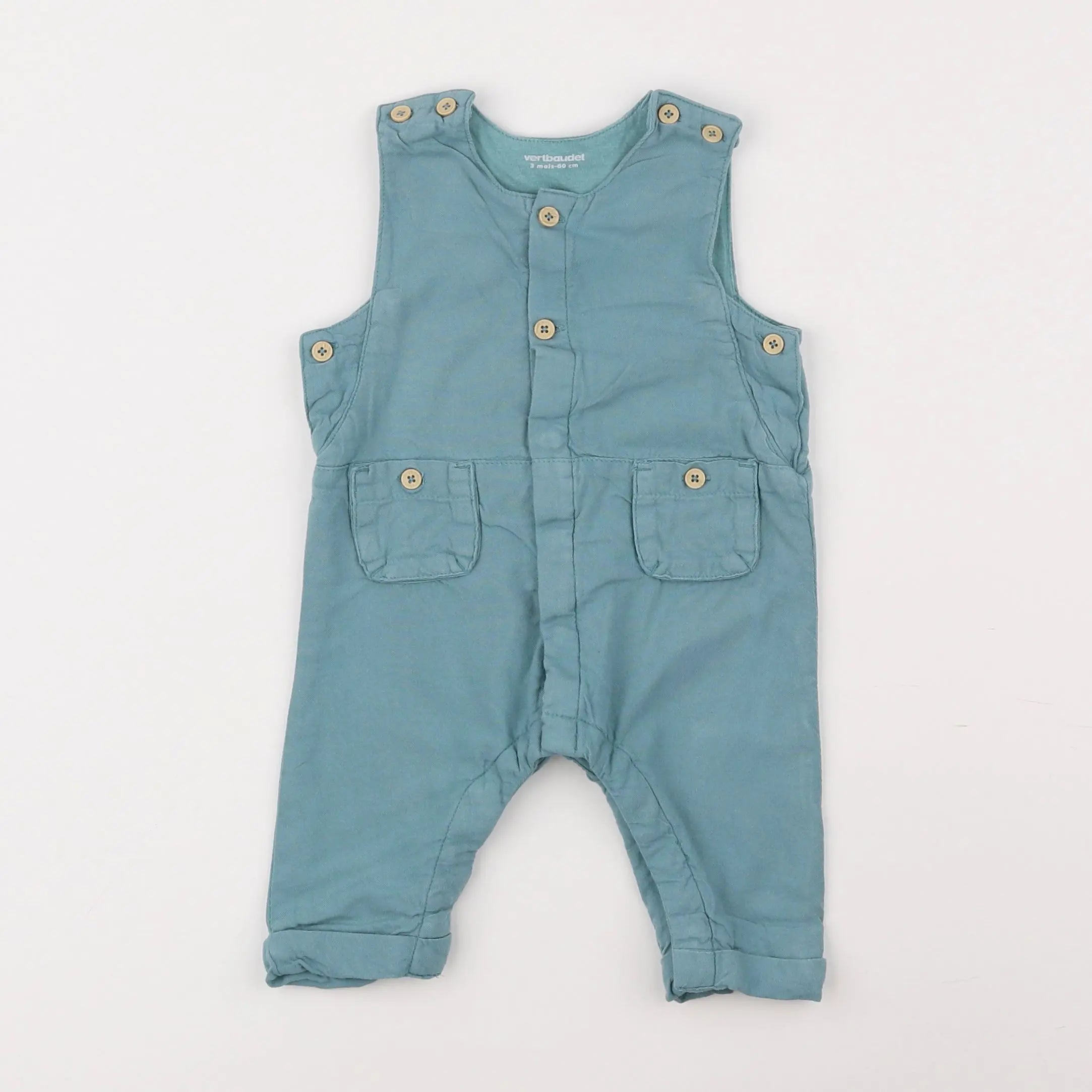 Vertbaudet - combinaison bleu - 3 mois