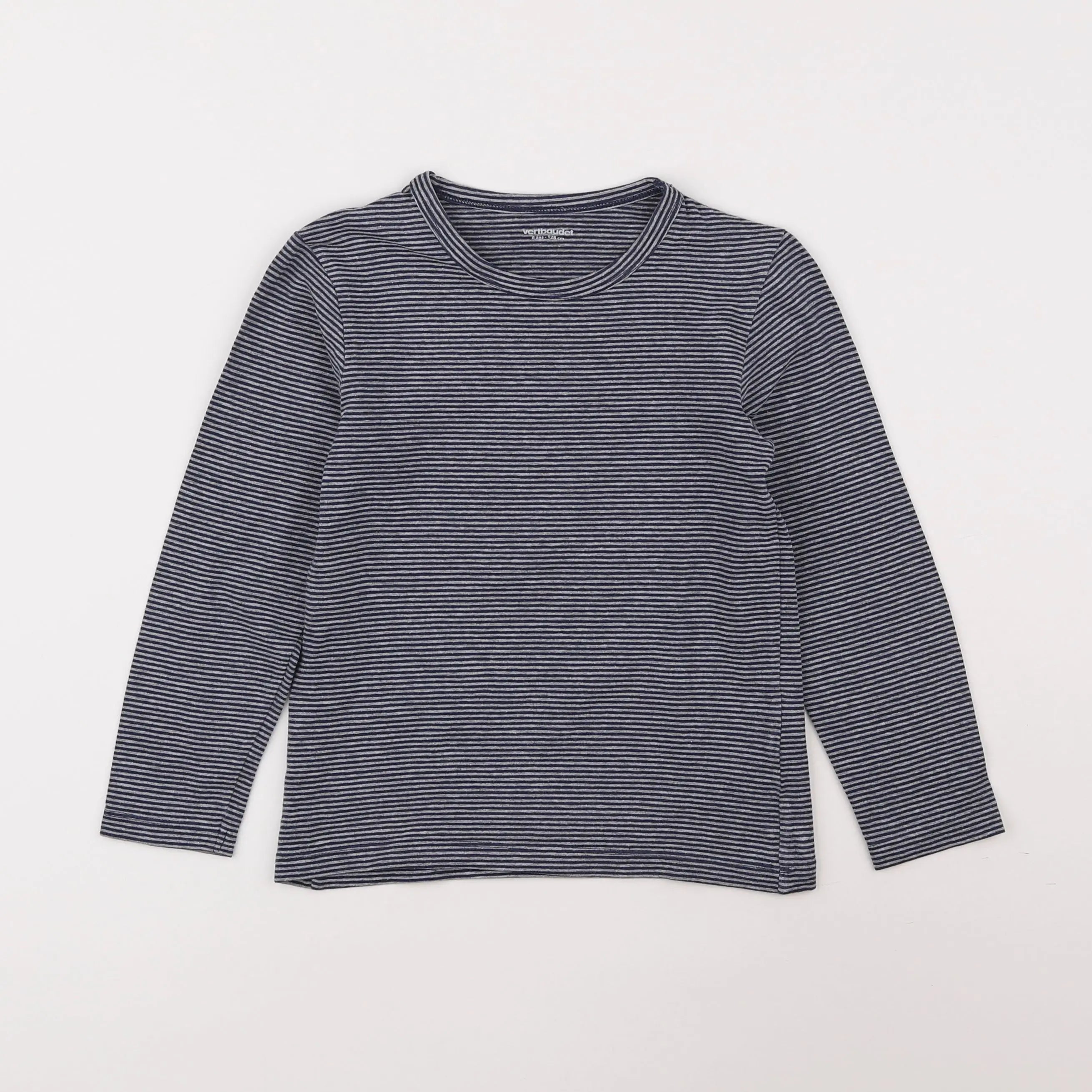 Vertbaudet - tee-shirt bleu, gris - 8 ans