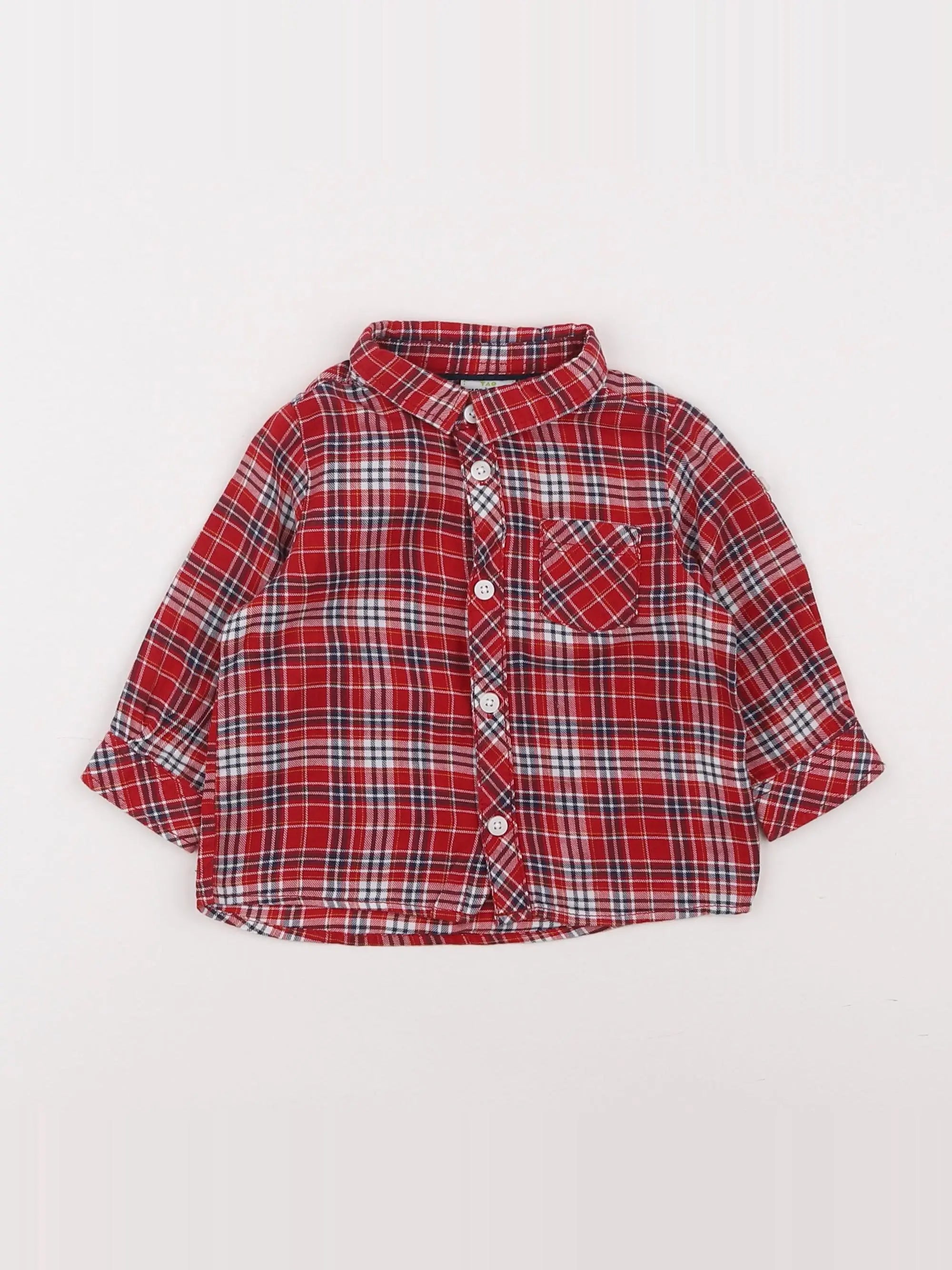 Tape à l'oeil - chemise rouge - 6 mois