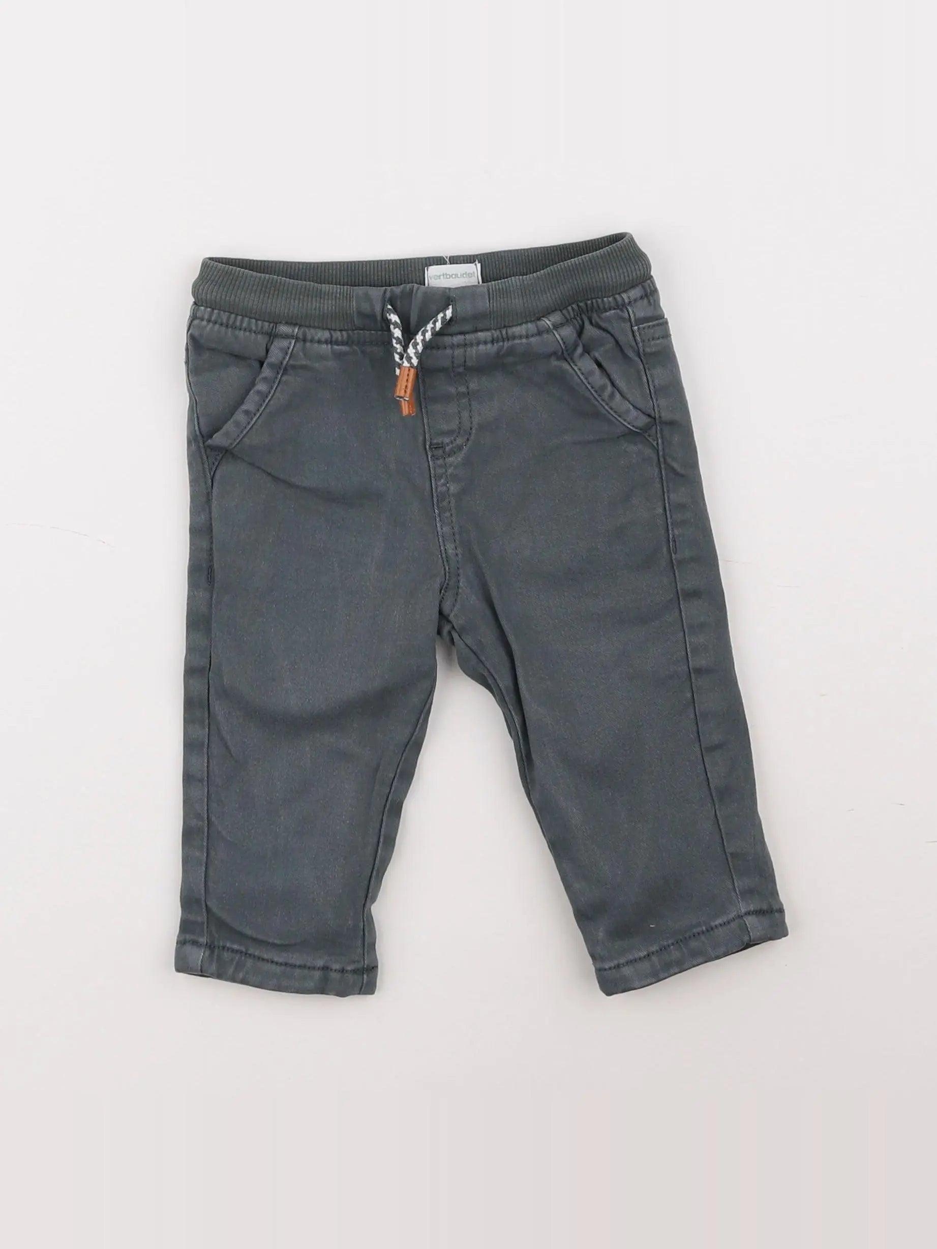 Vertbaudet - pantalon vert - 9 mois