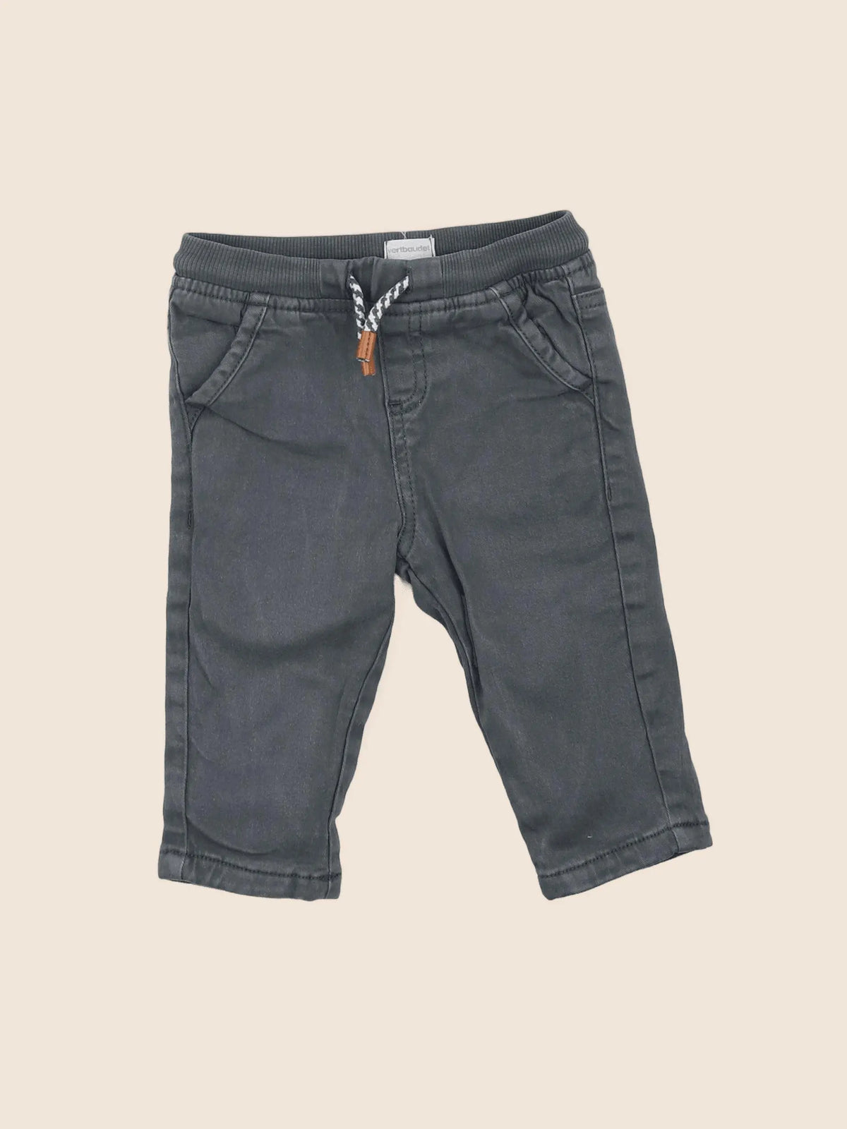 Vertbaudet - pantalon vert - 9 mois