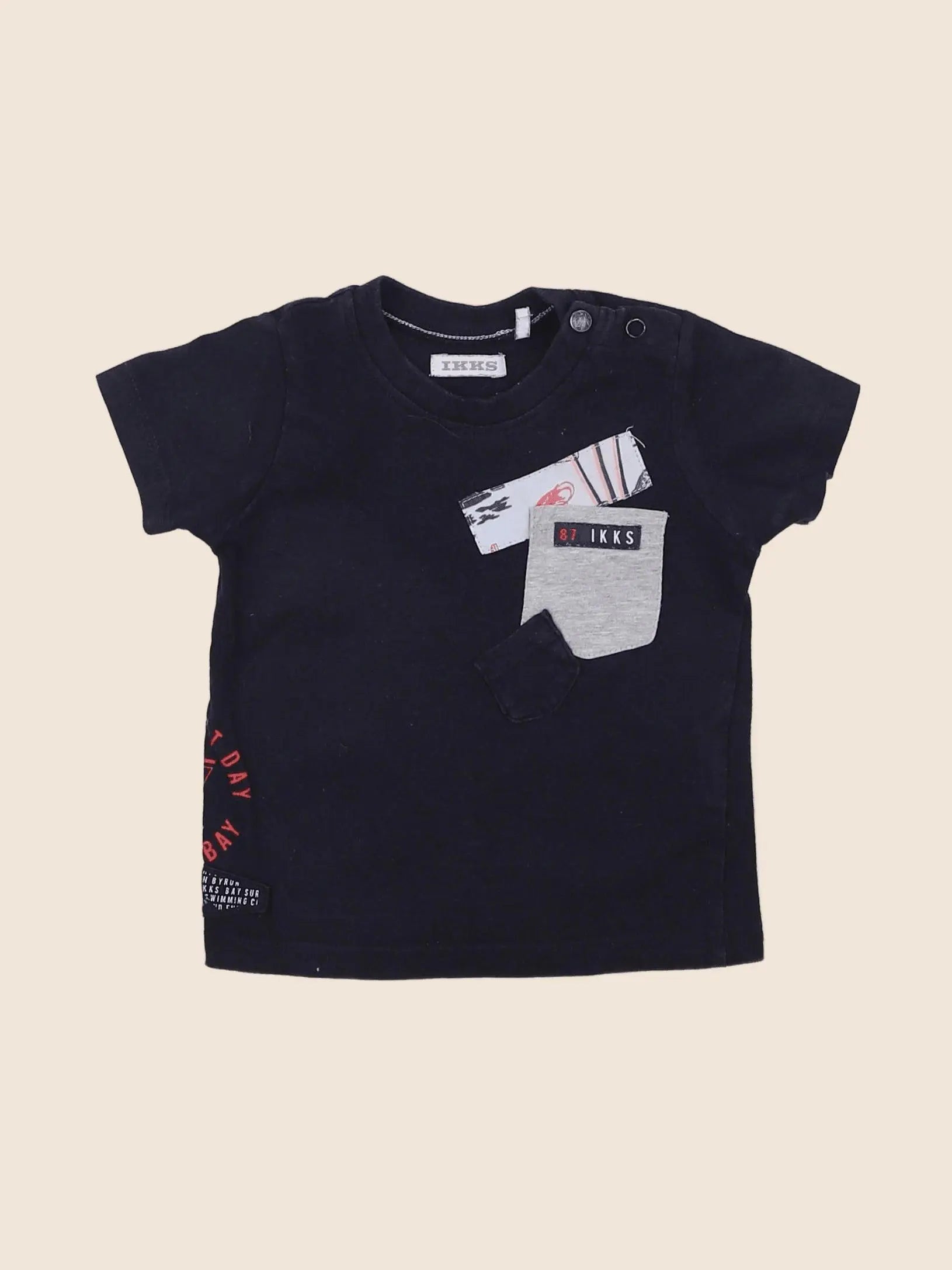 IKKS - tee-shirt bleu - 3 mois
