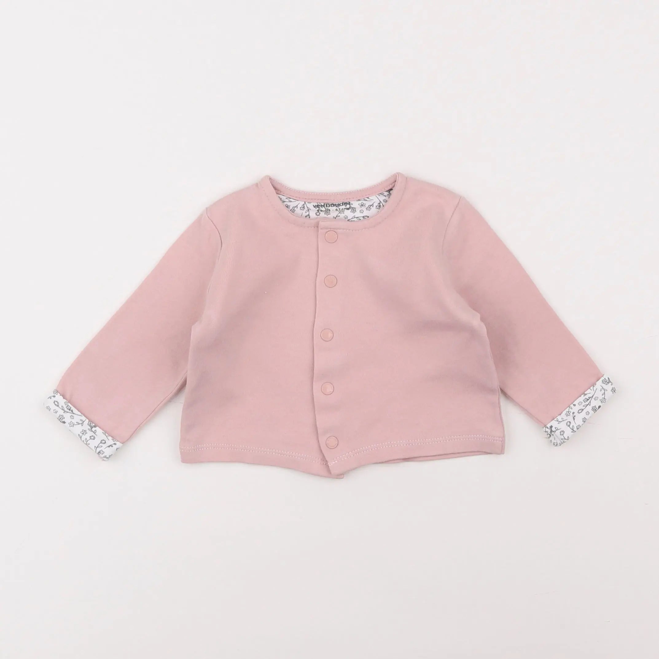 Vertbaudet - gilet rose - 6 mois